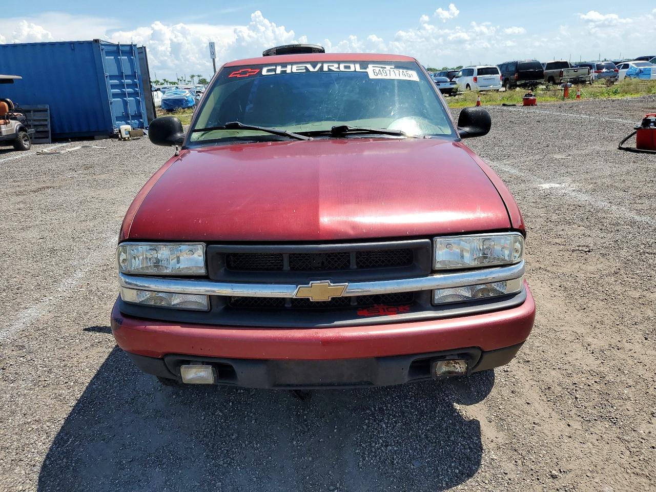 1999 Chevrolet S Truck S10 Red vin: 1GCCS1943XK112700