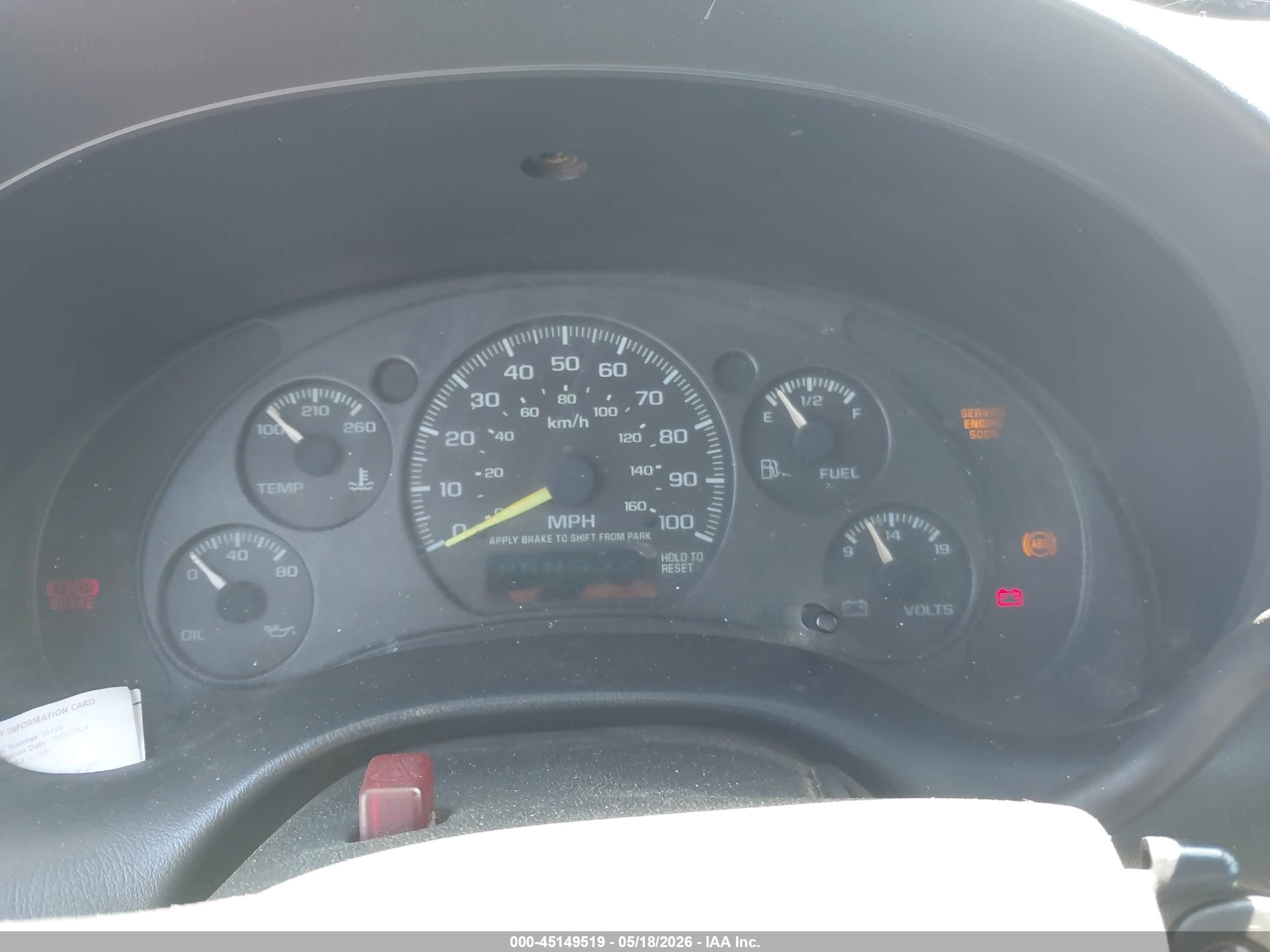 2000 Chevrolet S-10 Ls Gold vin: 1GCCS1949YK157092