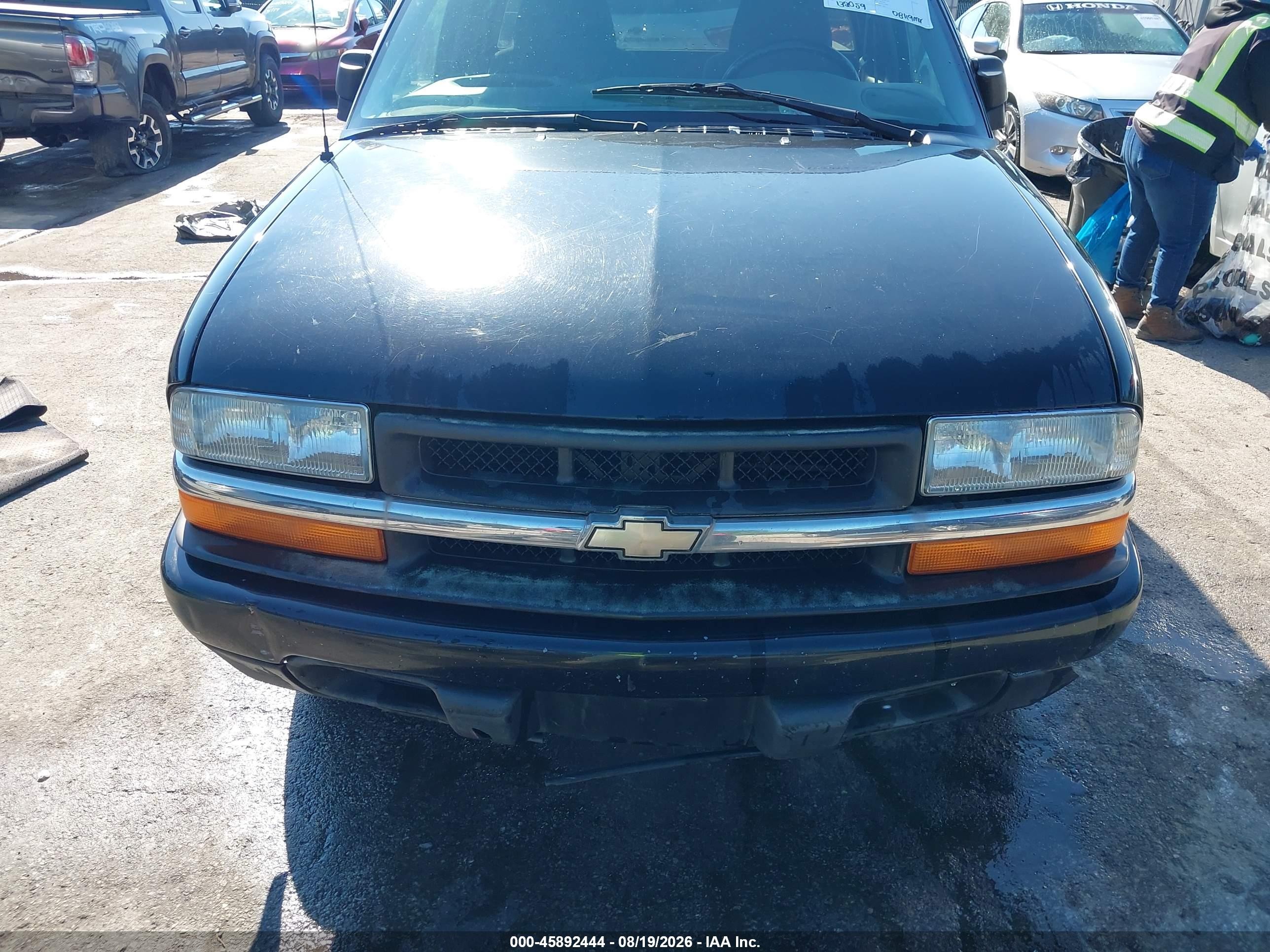 2002 Chevrolet S-10 Ls Black vin: 1GCCS195428172502