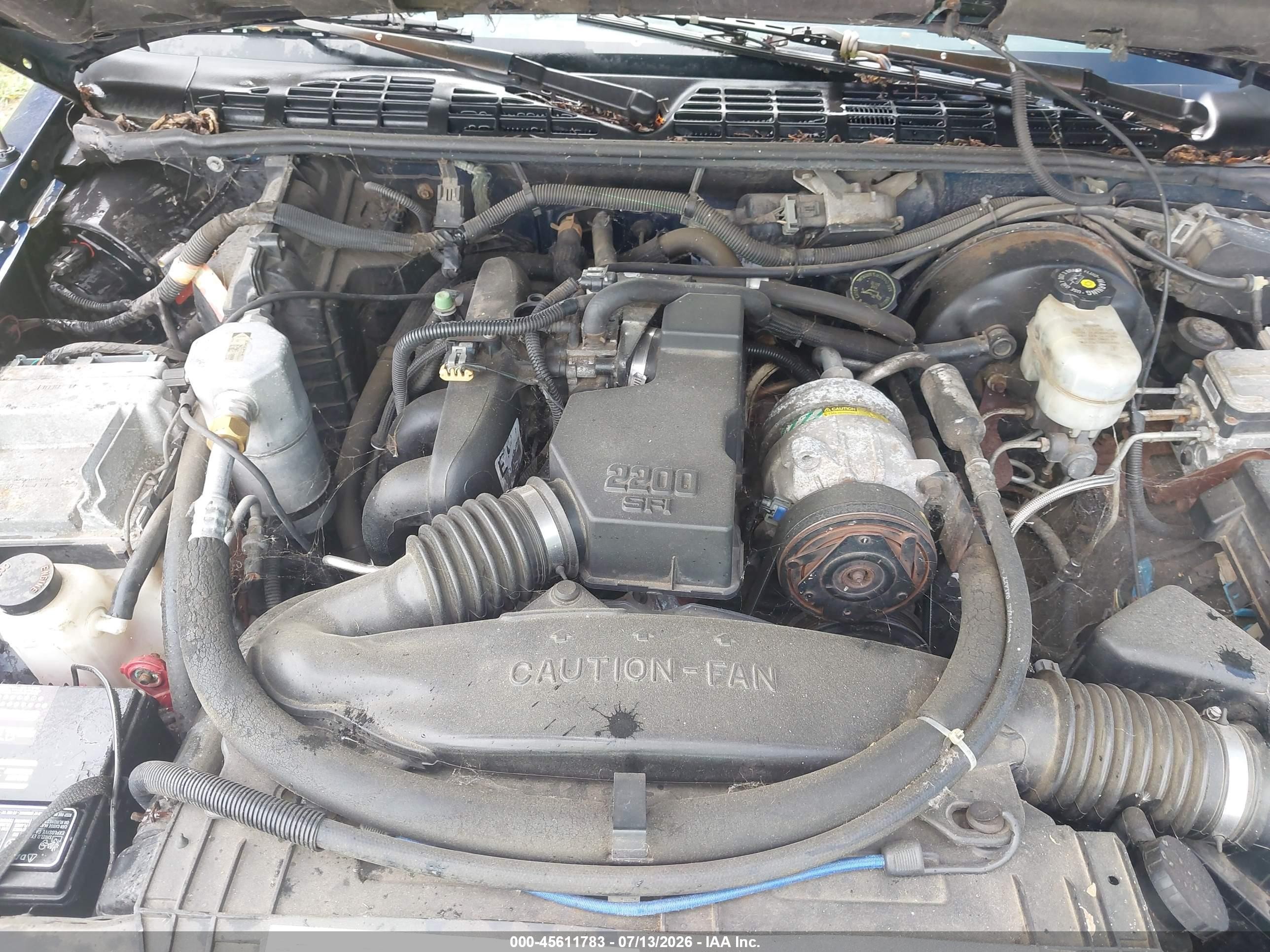 2001 Chevrolet S-10 Ls Blue vin: 1GCCS195918144211