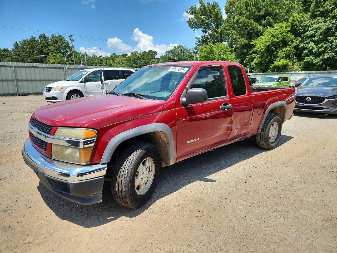 2005 Chevrolet Colorado Red vin: 1GCCS196258155002