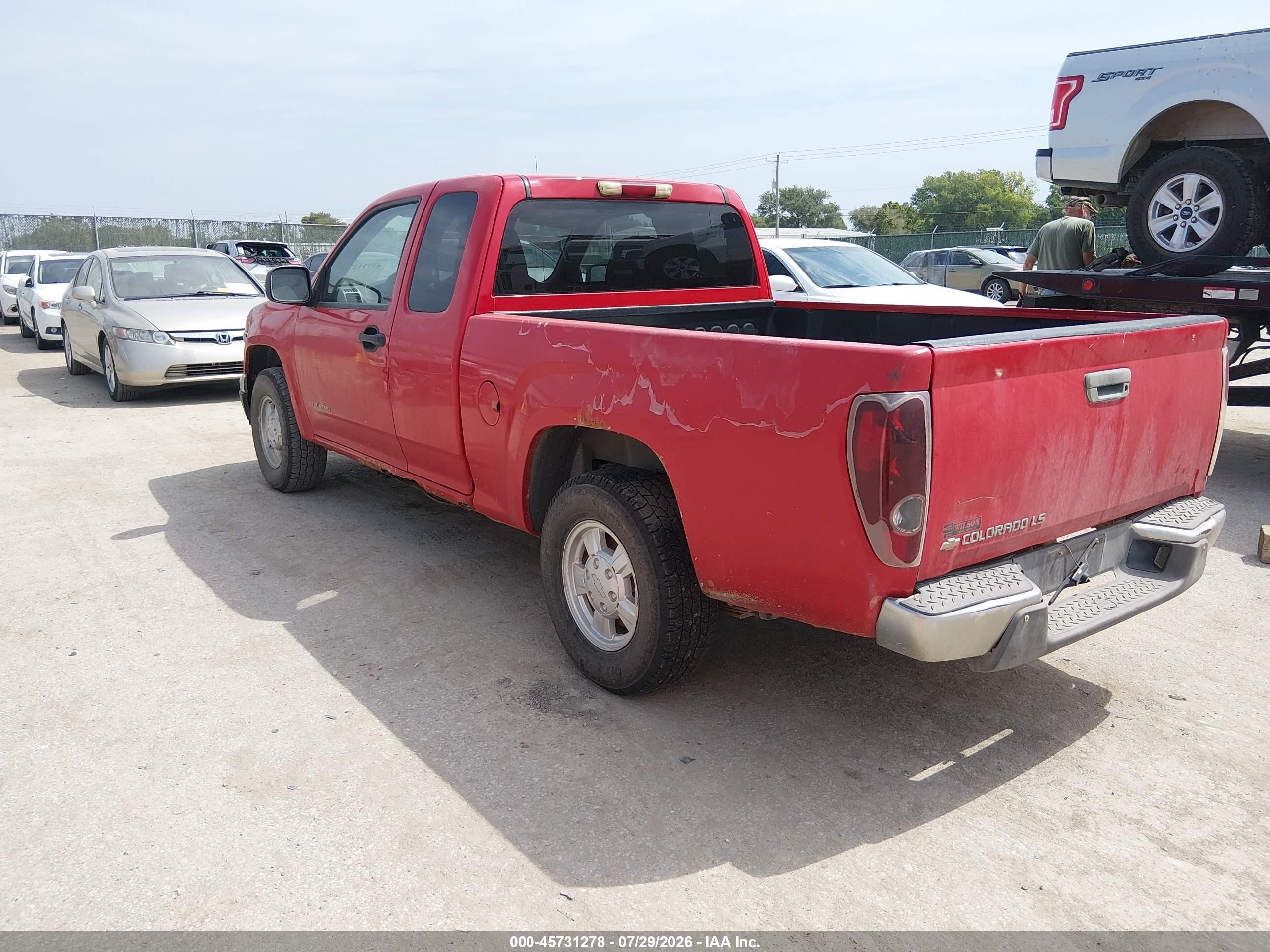2004 Chevrolet Colorado Ls Red vin: 1GCCS196548210752