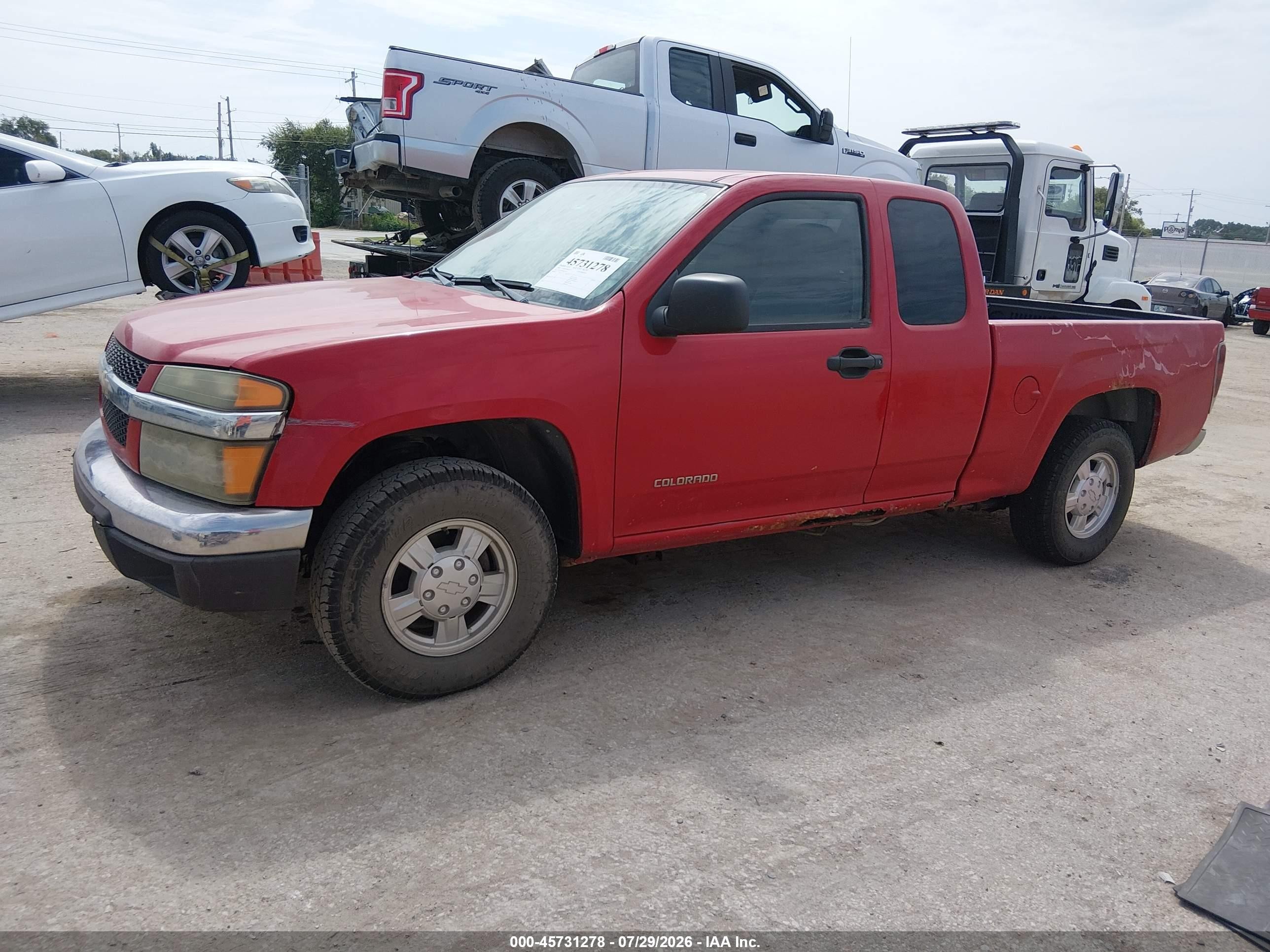 2004 Chevrolet Colorado Ls Red vin: 1GCCS196548210752