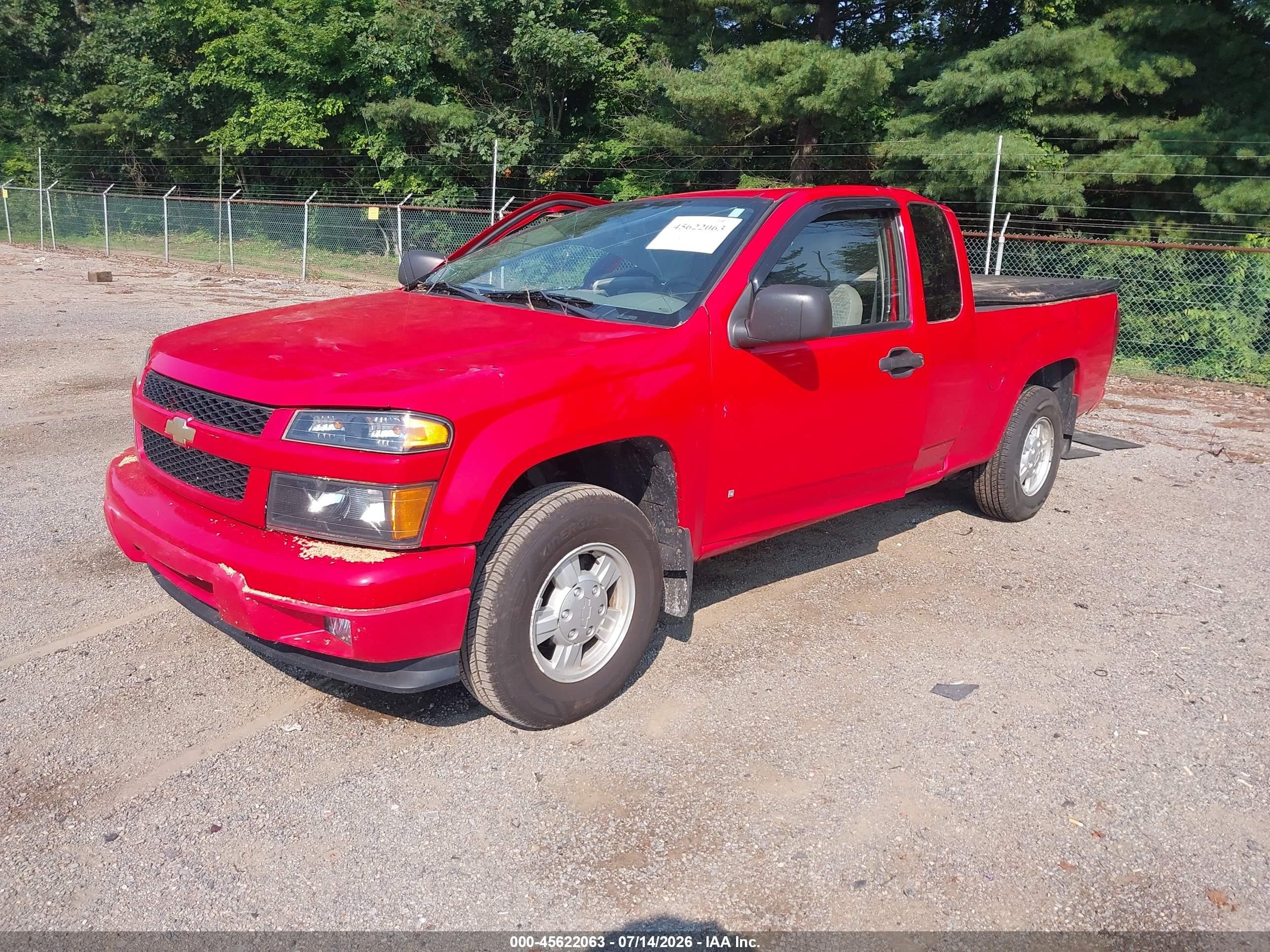 2006 Chevrolet Colorado Ls Red vin: 1GCCS198168258026
