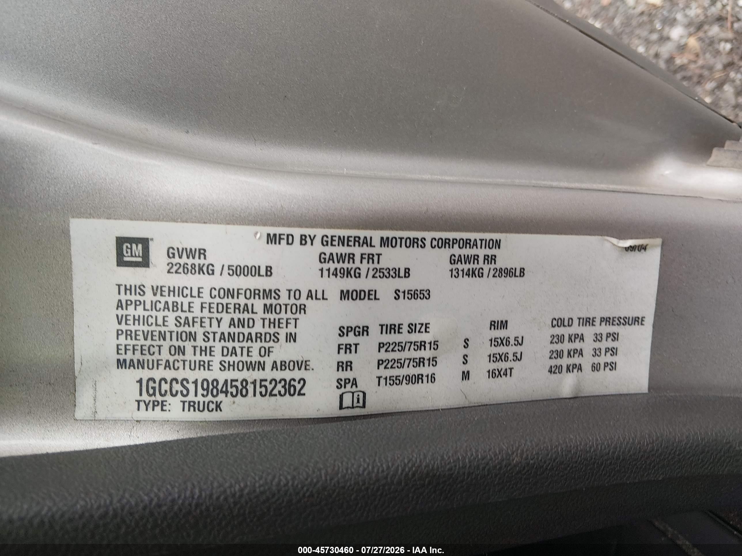 2005 Chevrolet Colorado Ls Серебряный vin: 1GCCS198458152362