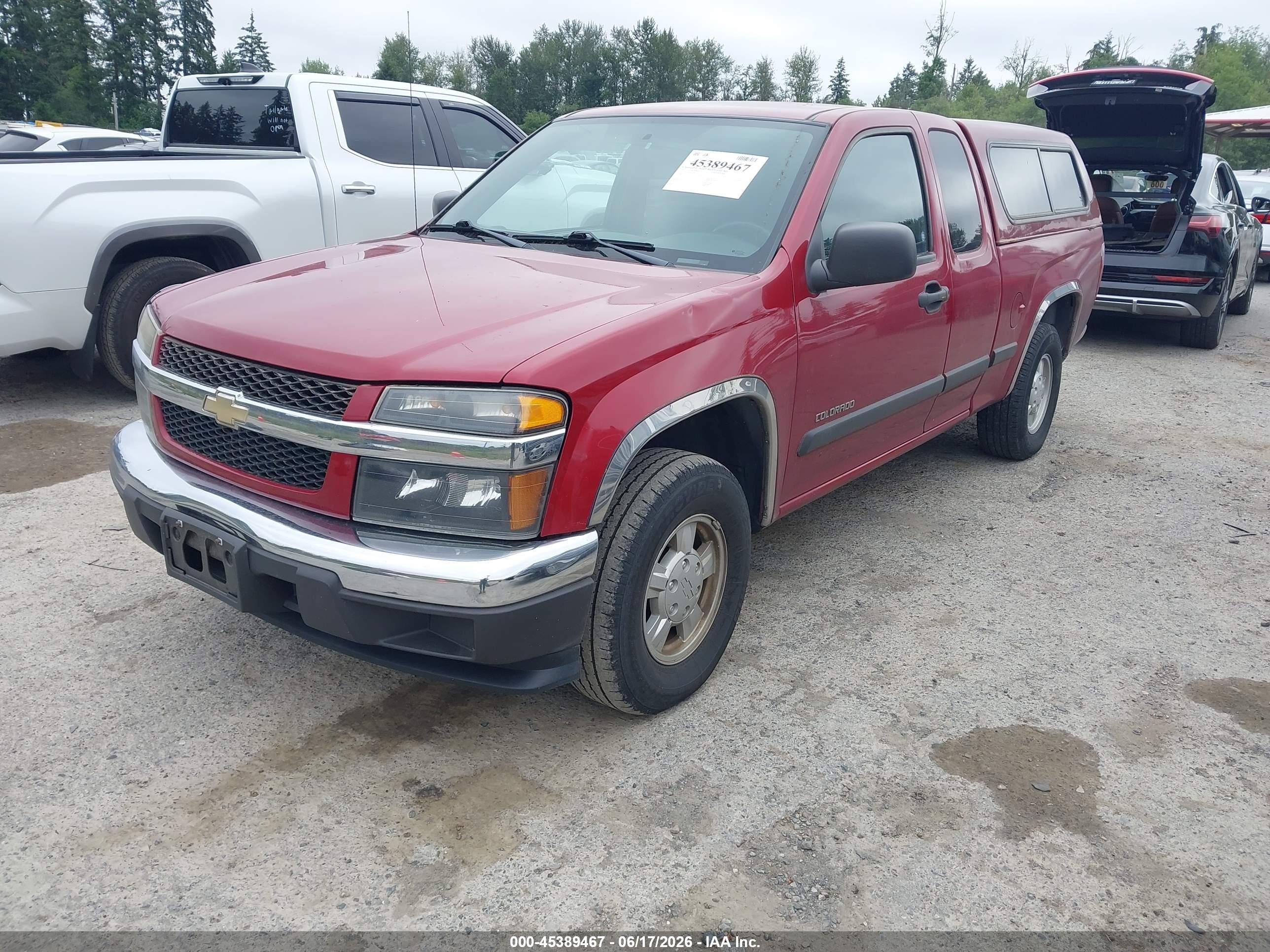 2005 Chevrolet Colorado Ls Red vin: 1GCCS198758281311