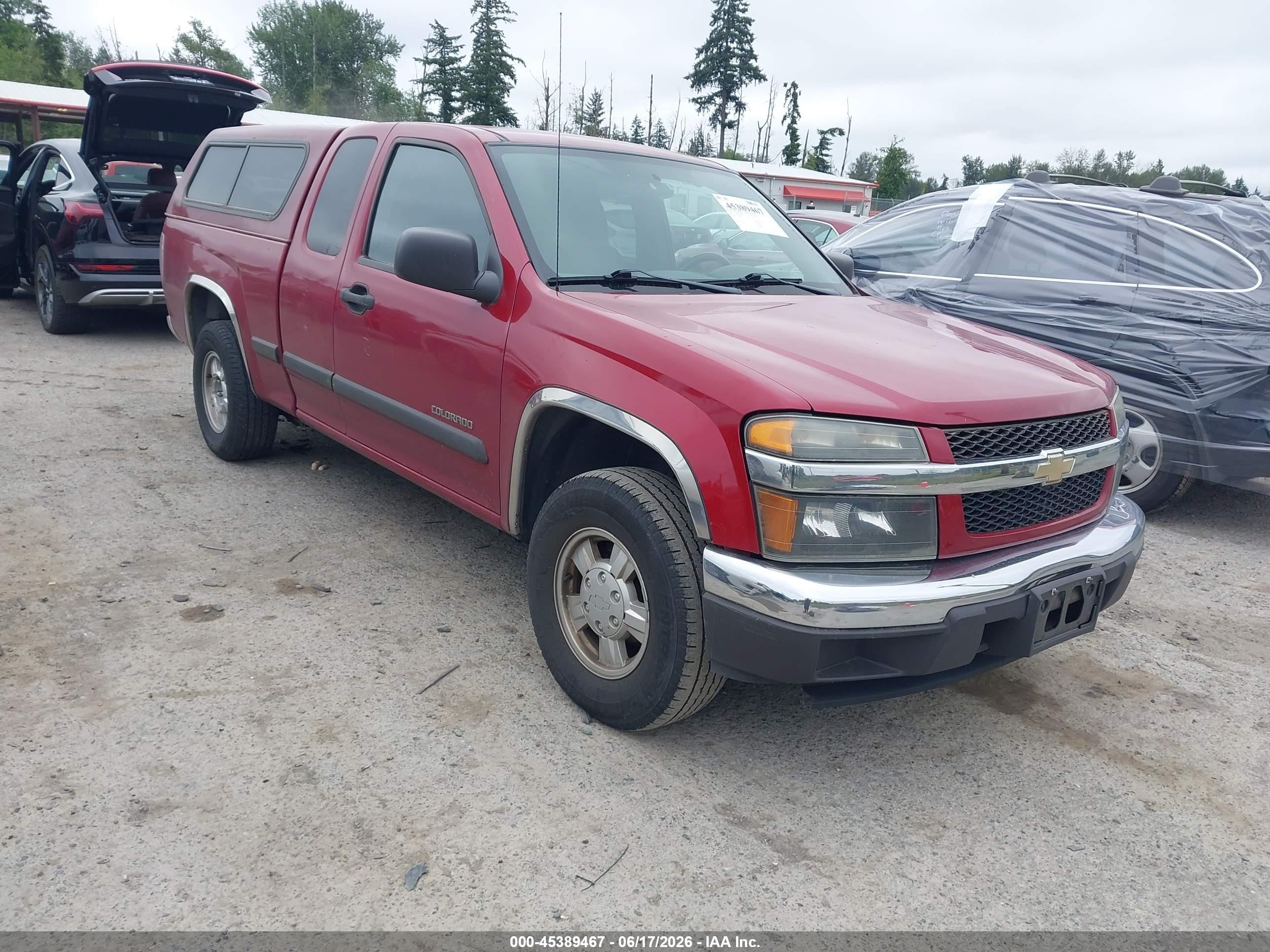 2005 Chevrolet Colorado Ls Red vin: 1GCCS198758281311