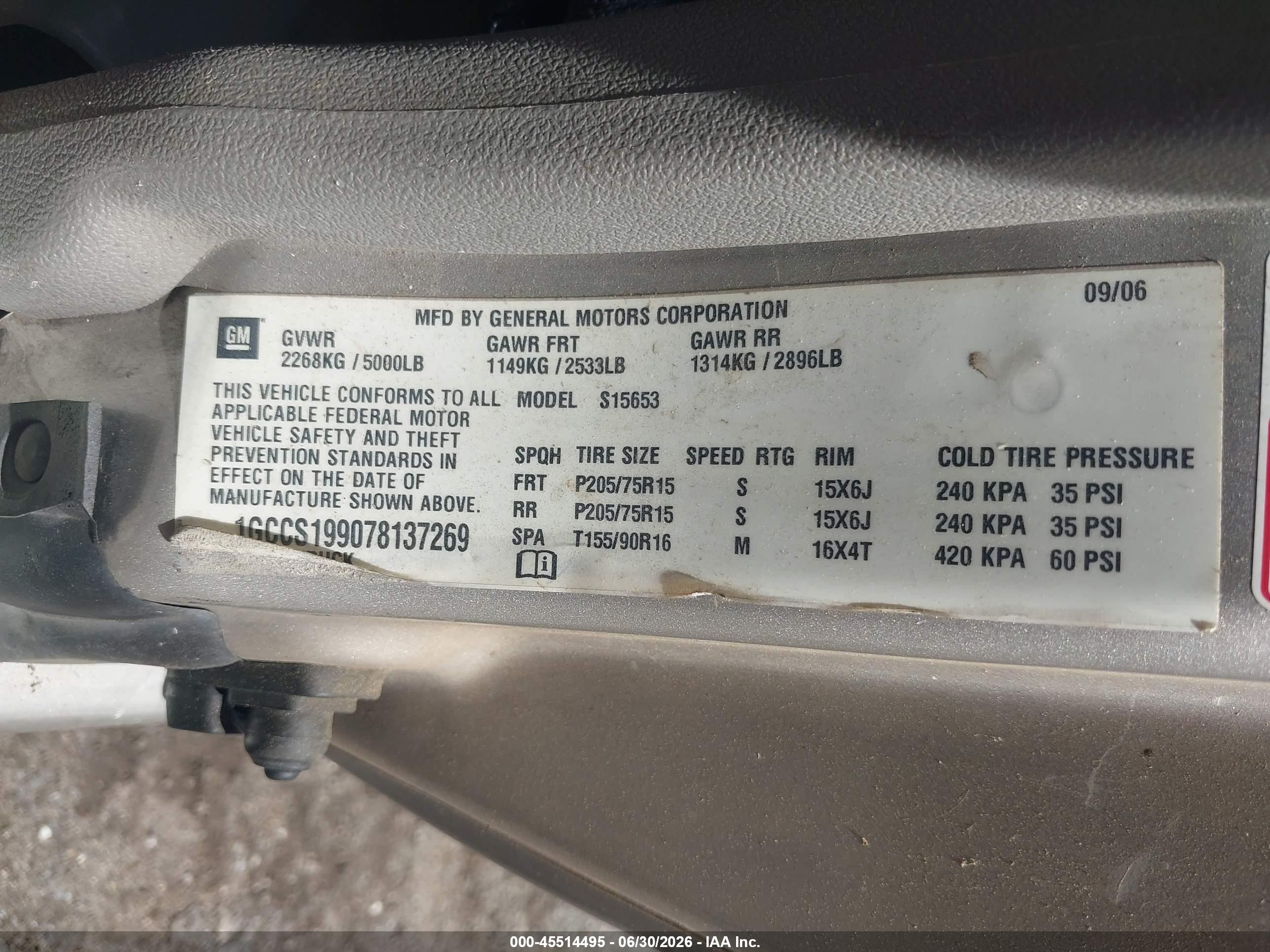 2007 Chevrolet Colorado Work Truck Silver vin: 1GCCS199078137269