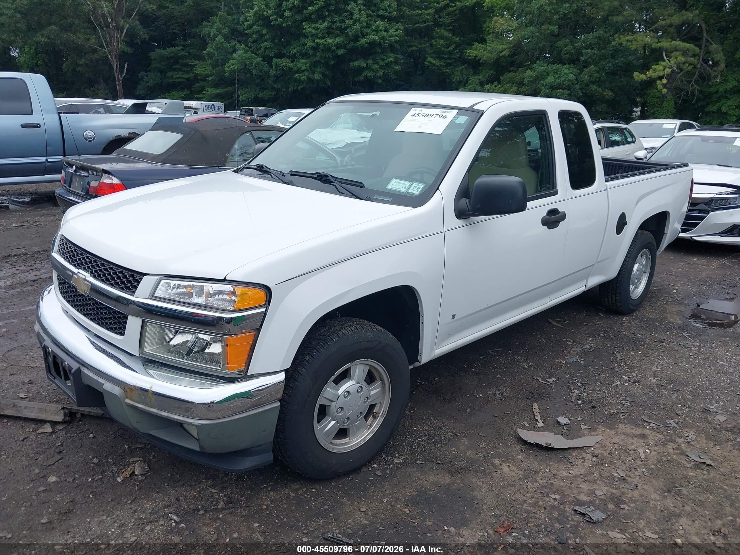 2007 Chevrolet Colorado Lt White vin: 1GCCS199078244113