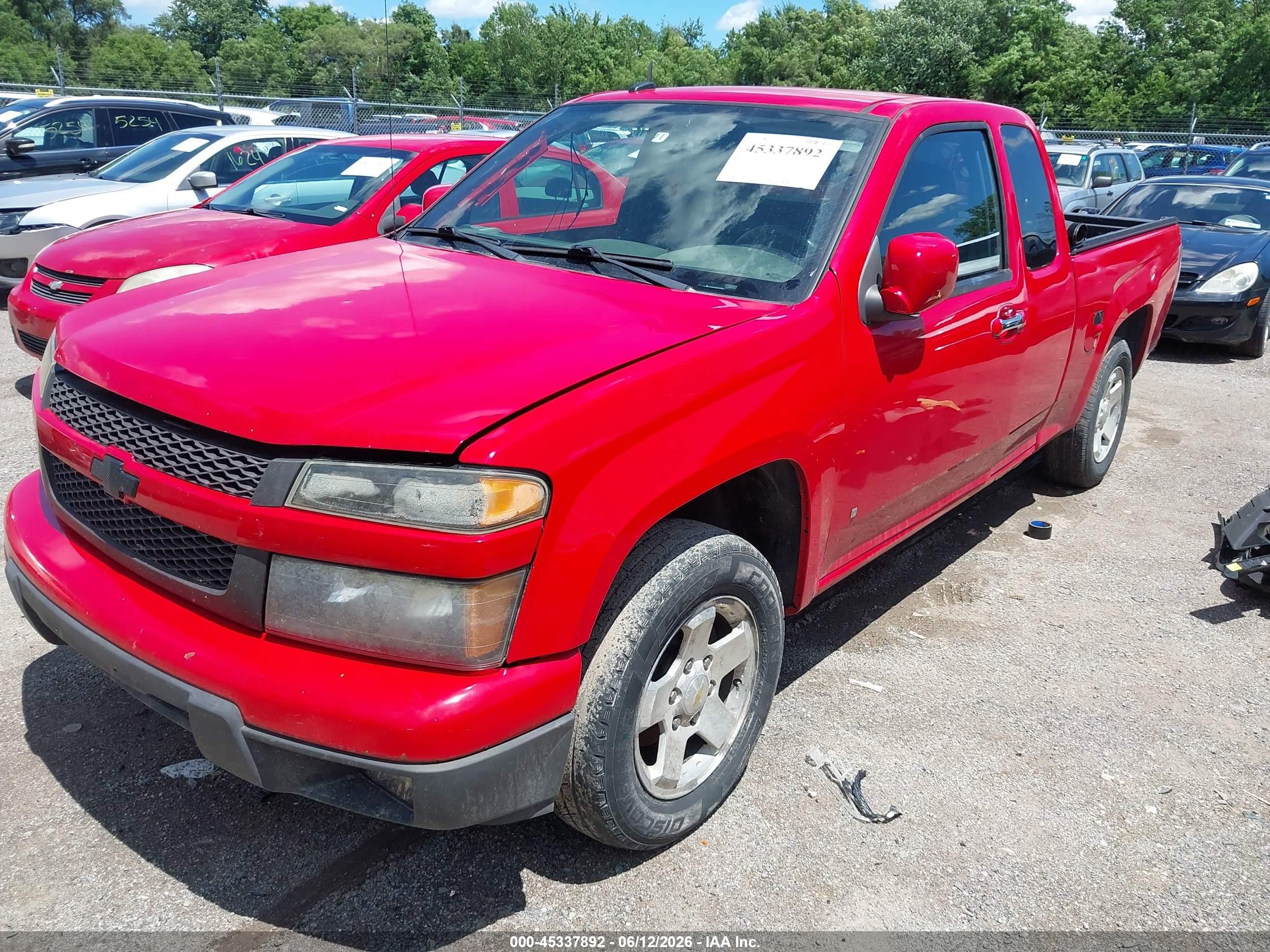 2009 Chevrolet Colorado Lt Red vin: 1GCCS199598114525