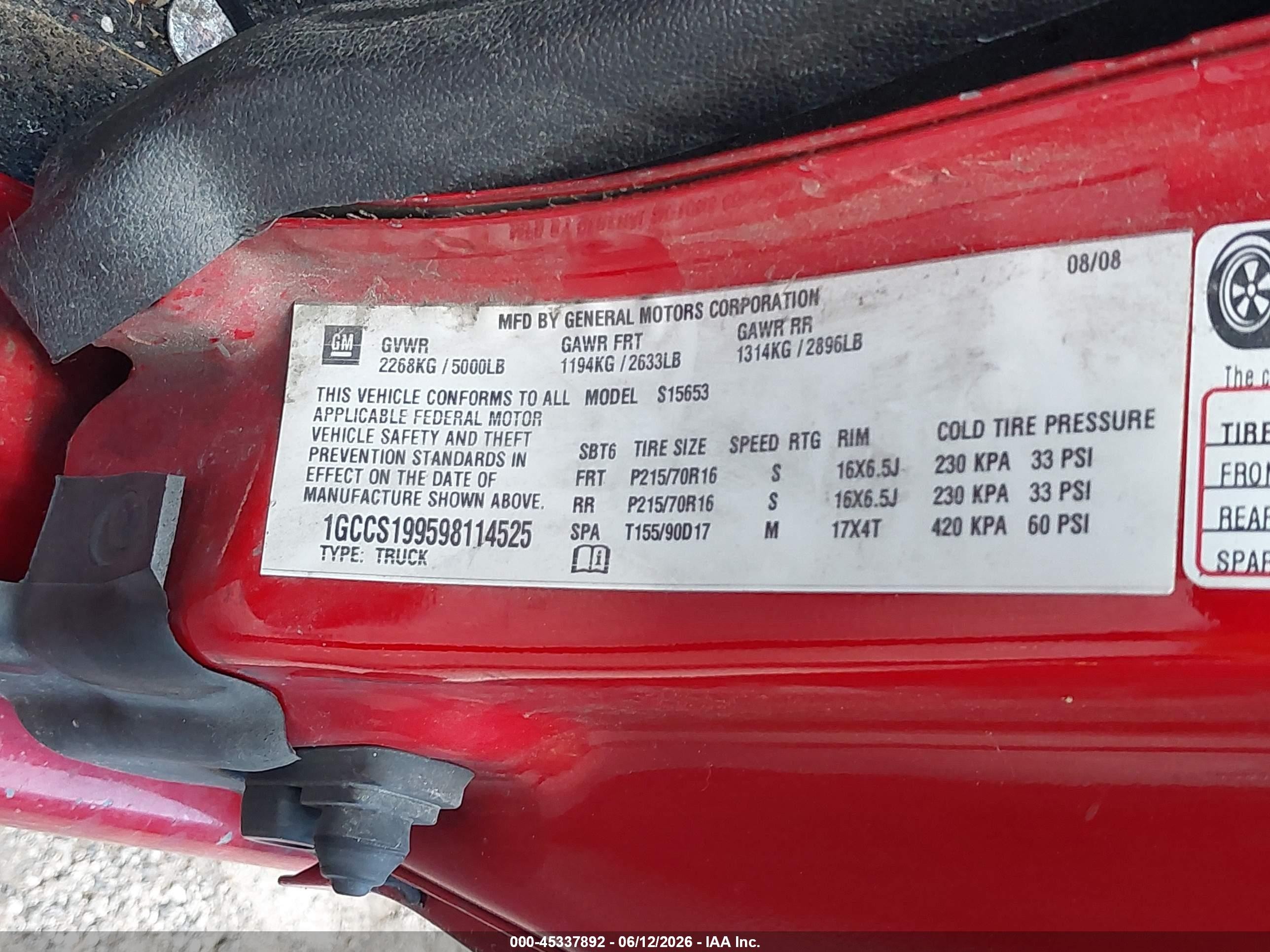 2009 Chevrolet Colorado Lt Red vin: 1GCCS199598114525