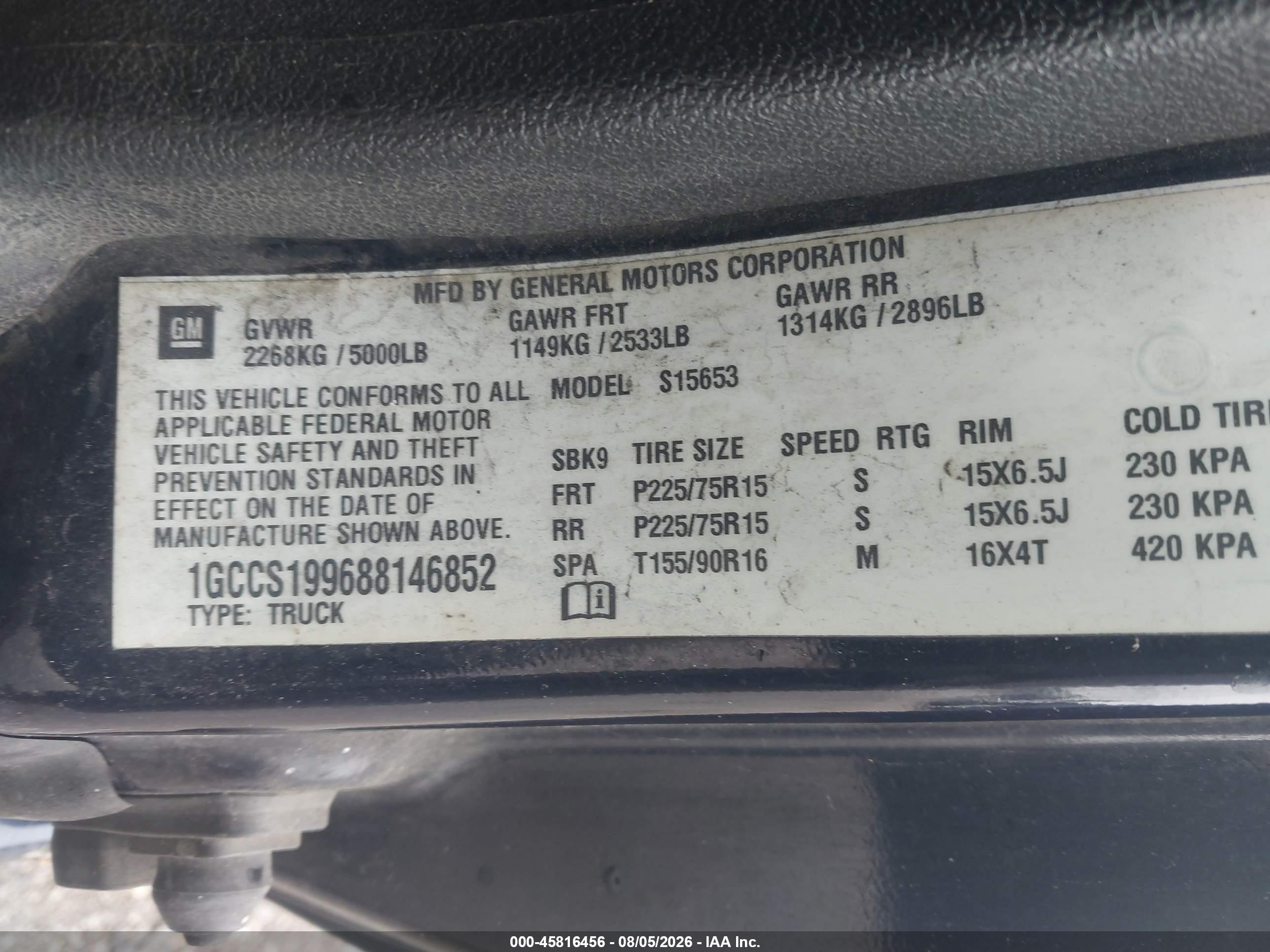 2008 Chevrolet Colorado Lt Синий vin: 1GCCS199688146852