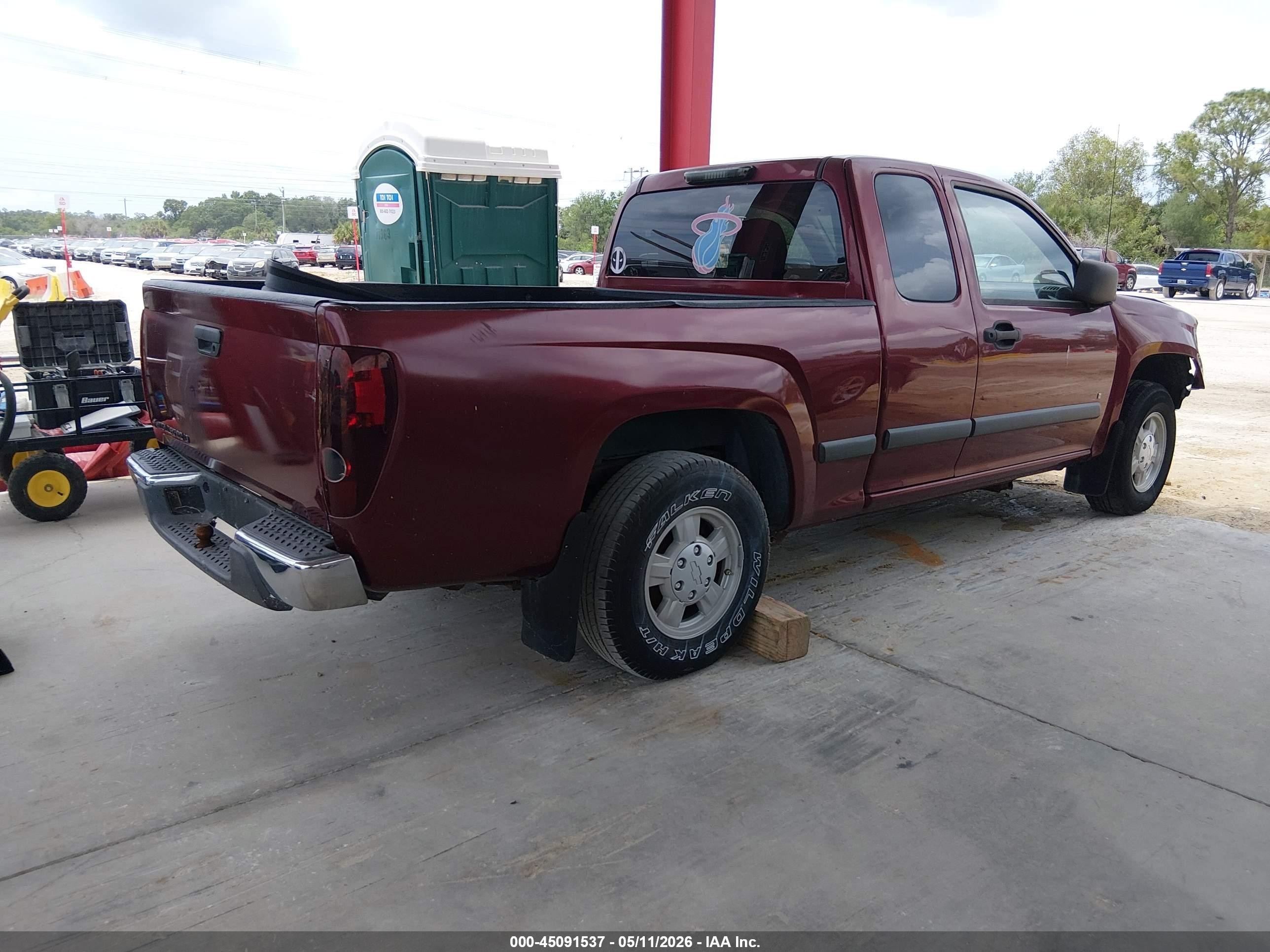 2007 Chevrolet Colorado Lt Burgundy vin: 1GCCS19E178216625