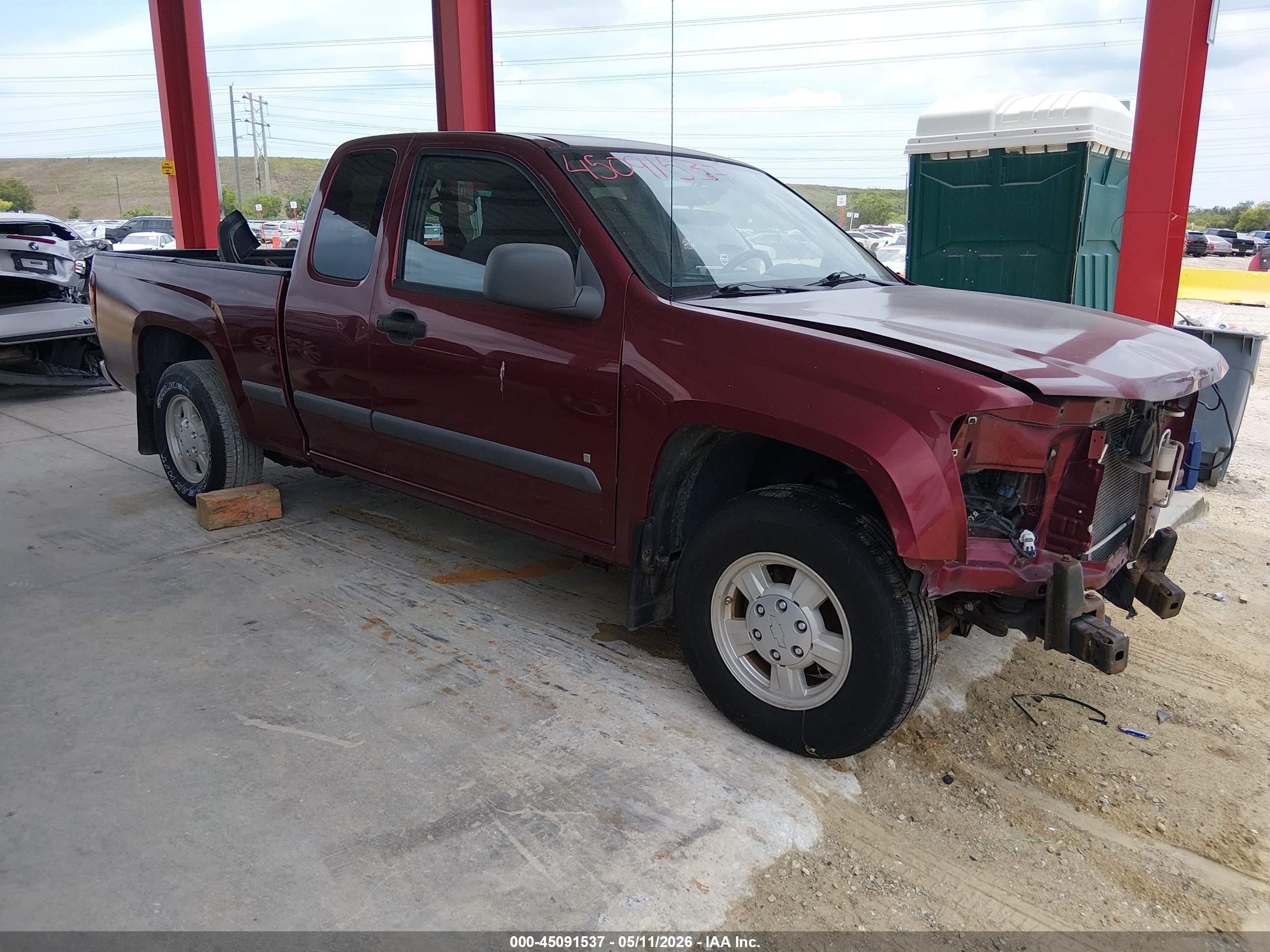 2007 Chevrolet Colorado Lt Burgundy vin: 1GCCS19E178216625