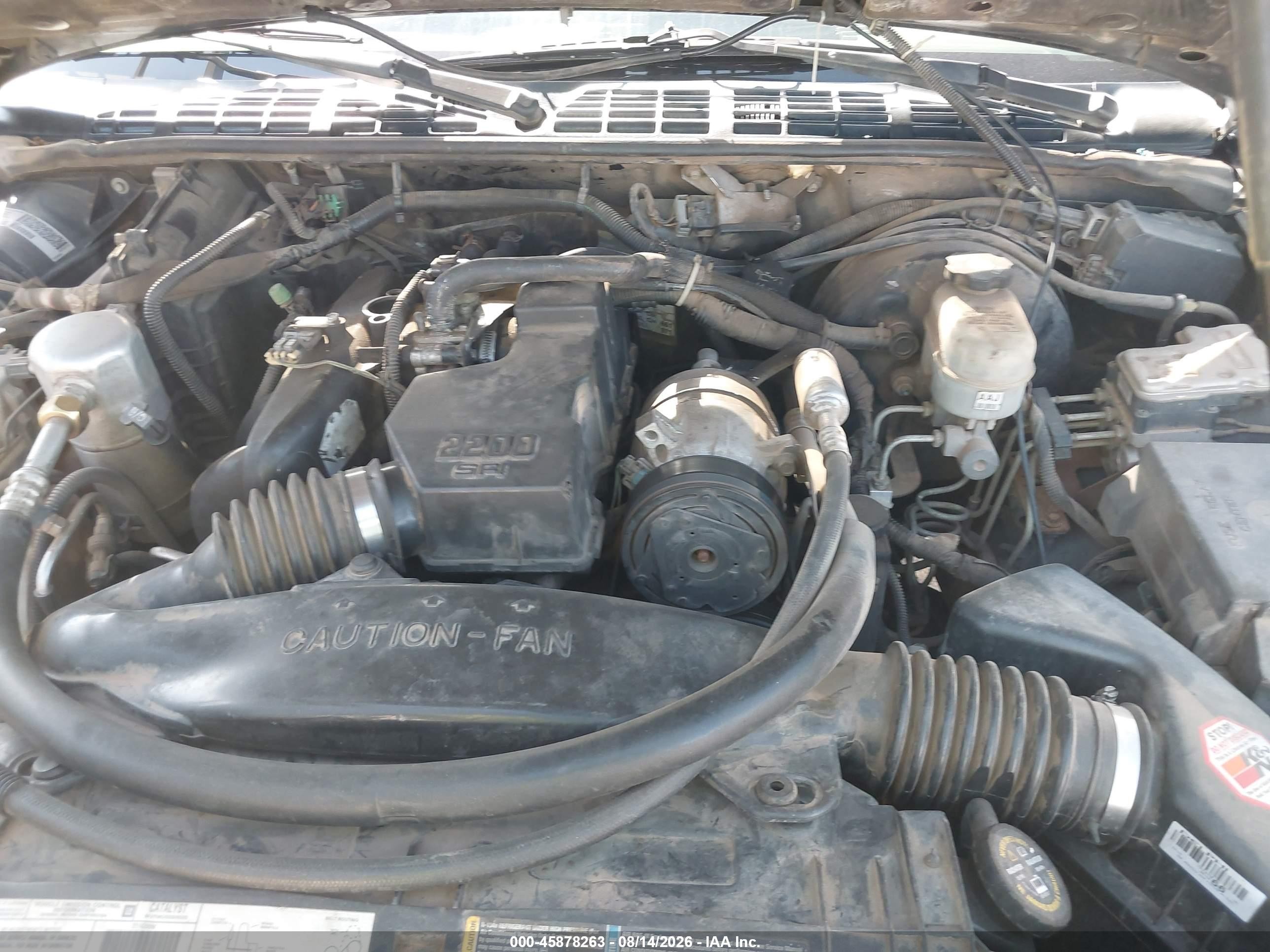 2003 Chevrolet S-10 Ls Blue vin: 1GCCS19H238258337