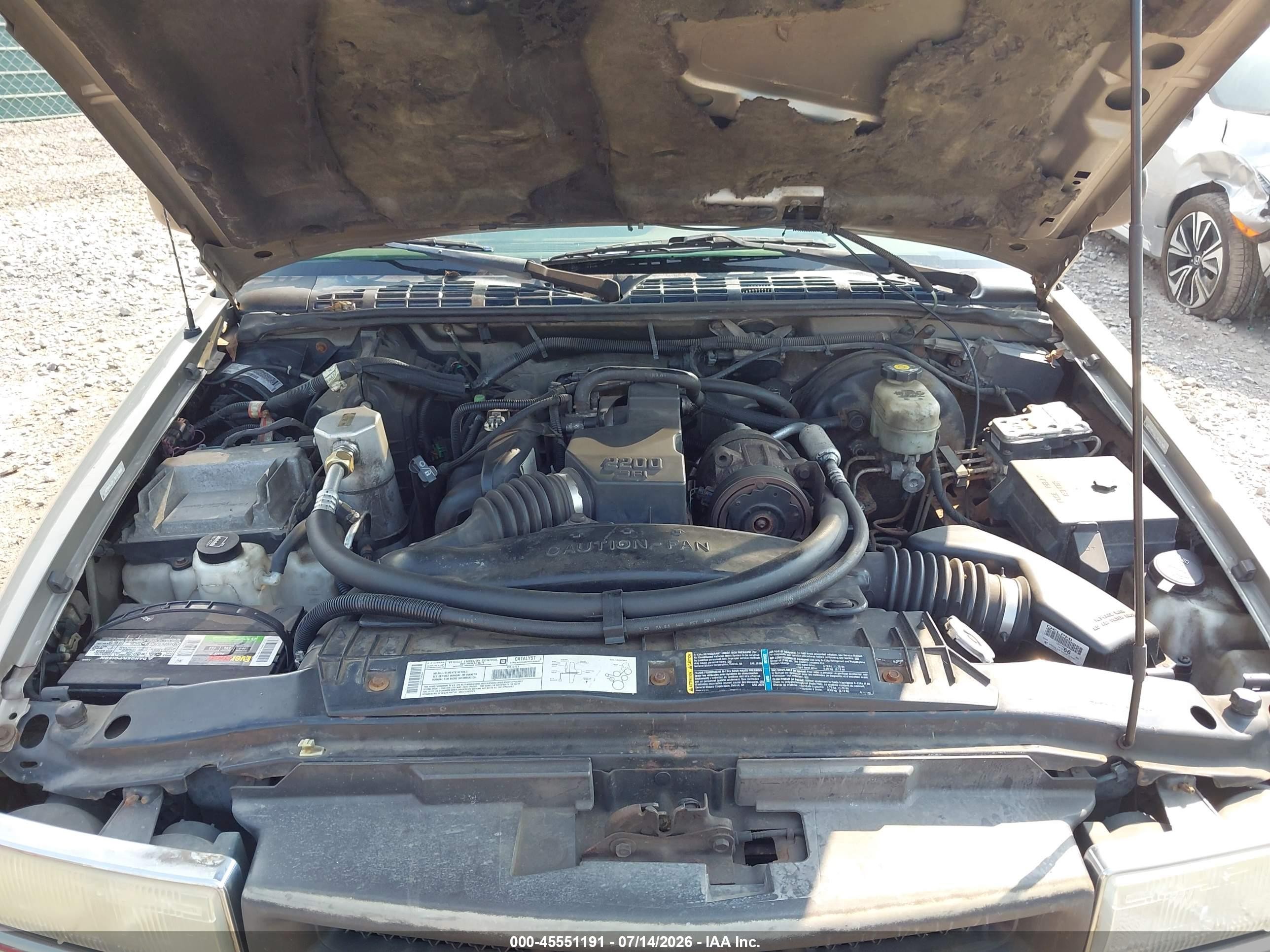 2003 Chevrolet S-10 Ls Коричневый vin: 1GCCS19H438178456