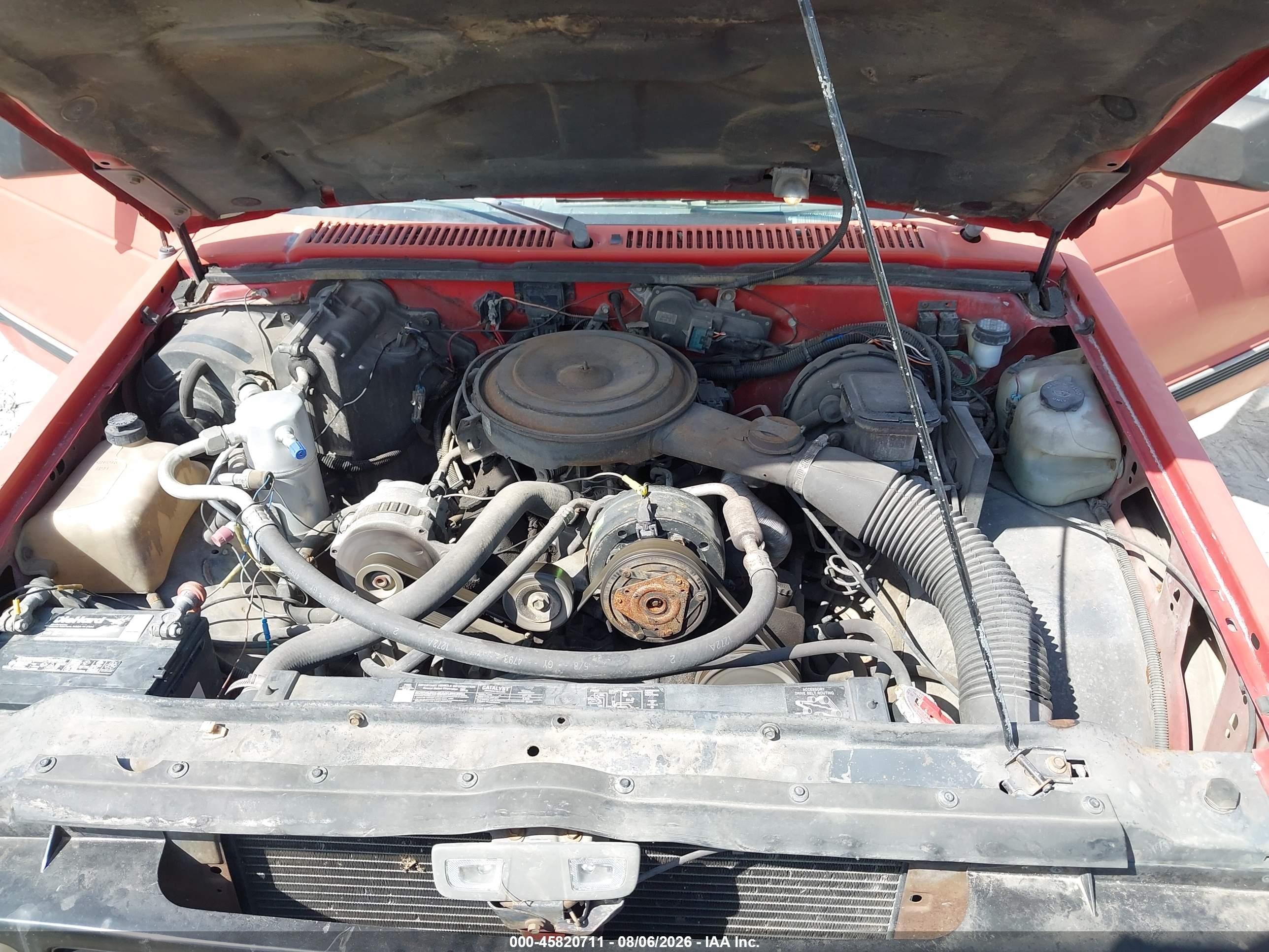 1992 Chevrolet S Truck S10 Orange vin: 1GCCS19R2N8212552