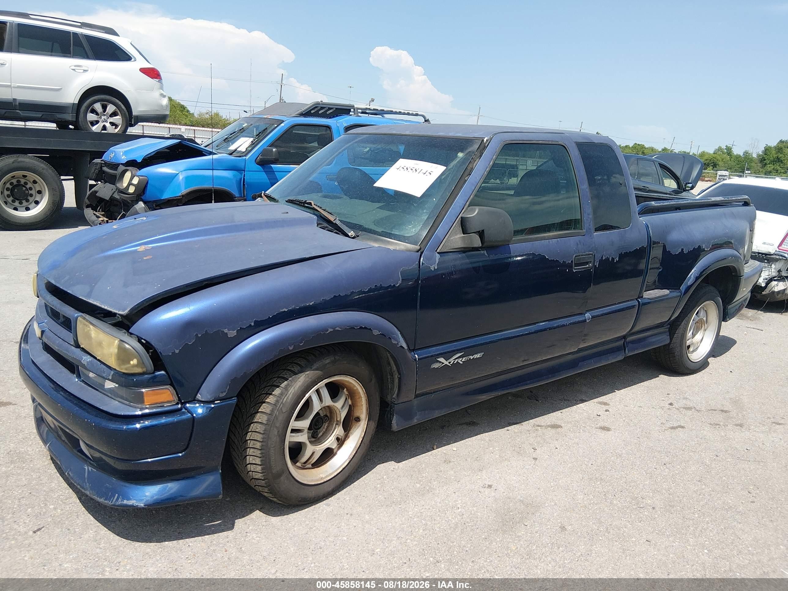 2002 Chevrolet S-10 Ls Blue vin: 1GCCS19W028108238