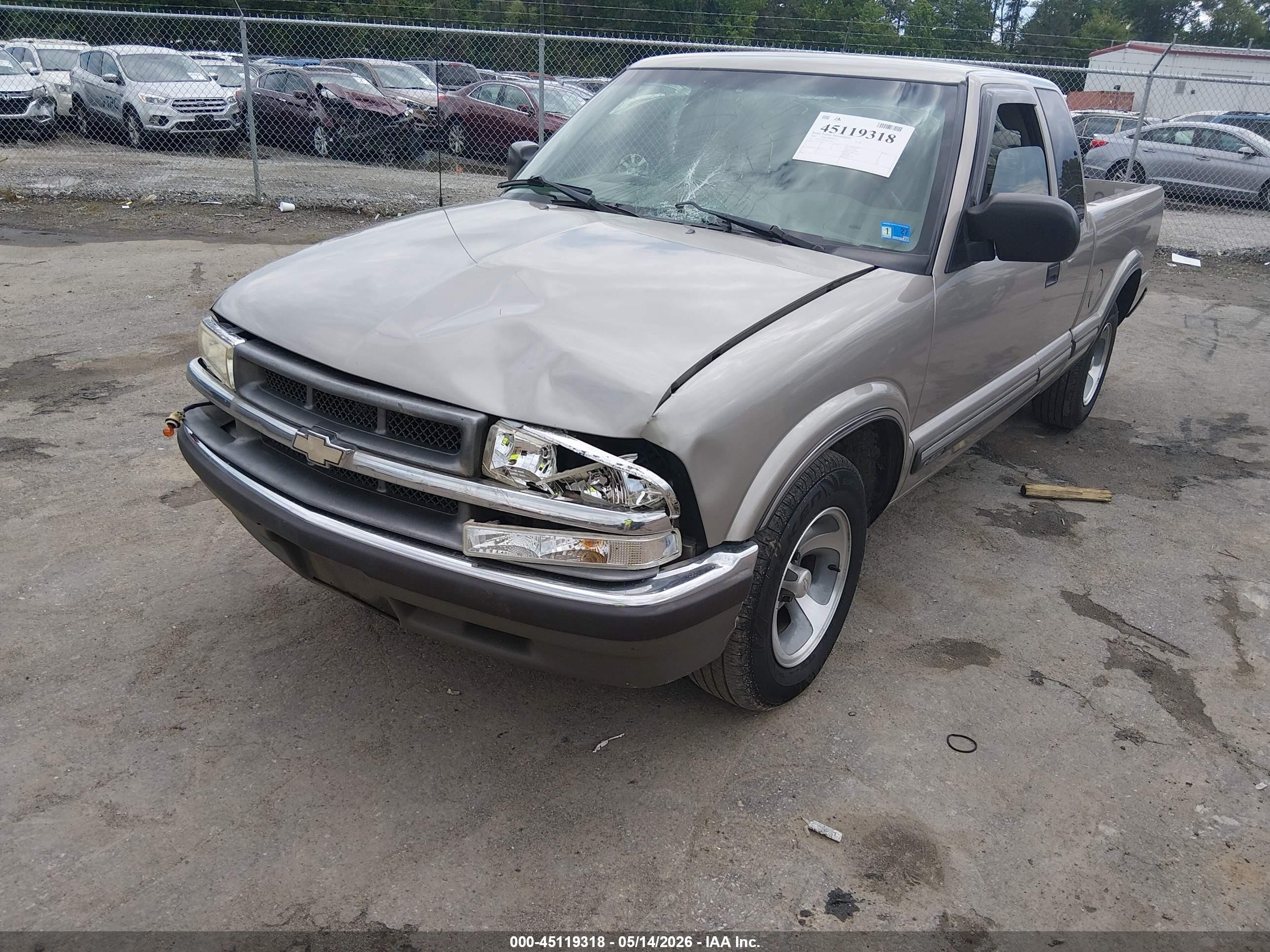 2002 Chevrolet S-10 Ls Gray vin: 1GCCS19W128173163