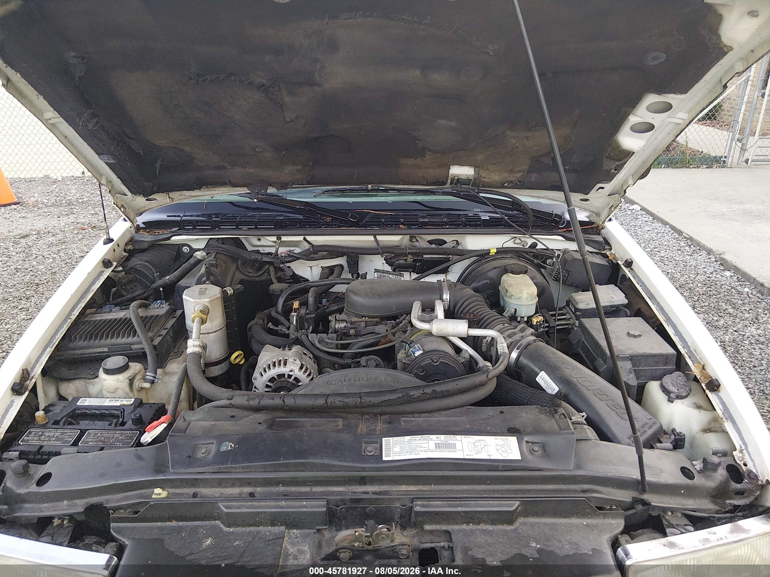2000 Chevrolet S-10 Ls White vin: 1GCCS19W3Y8288212