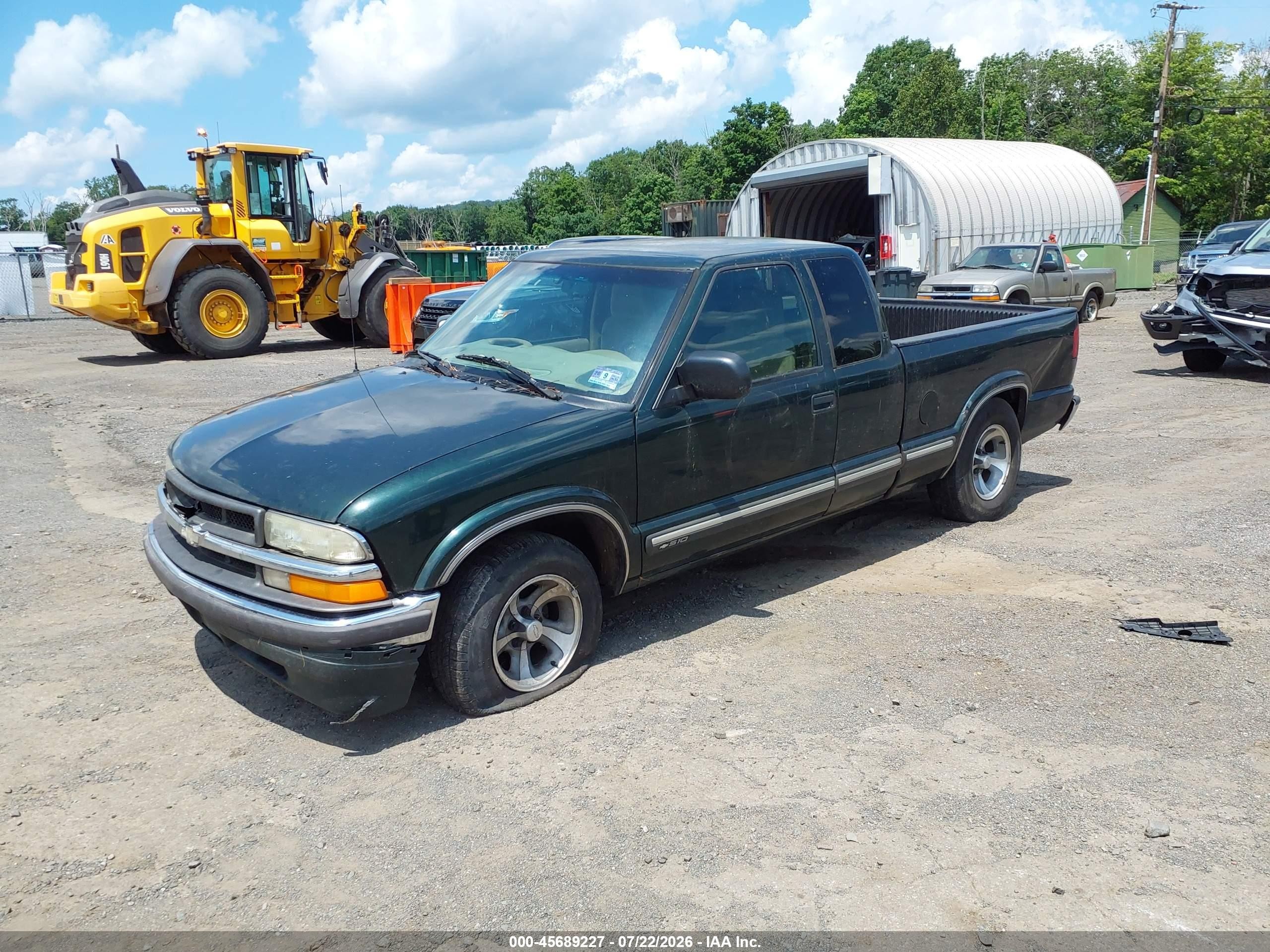 2001 Chevrolet S-10 Ls Green vin: 1GCCS19W418216571