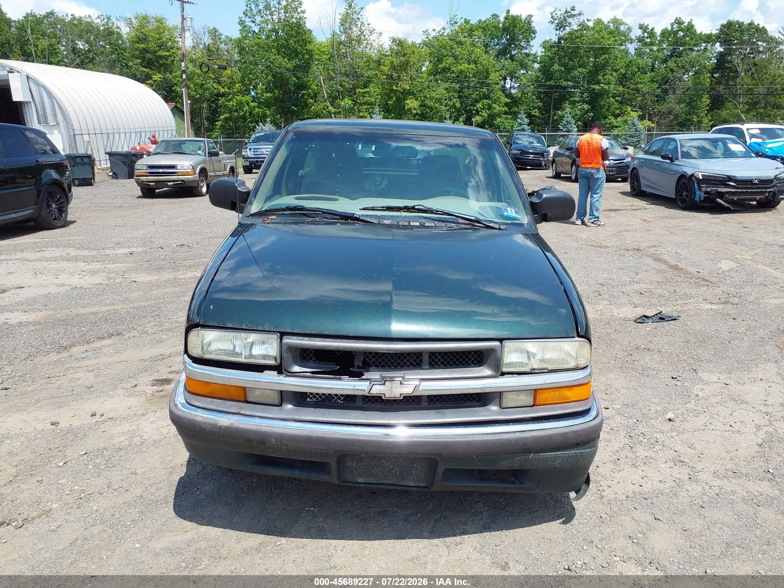2001 Chevrolet S-10 Ls Green vin: 1GCCS19W418216571