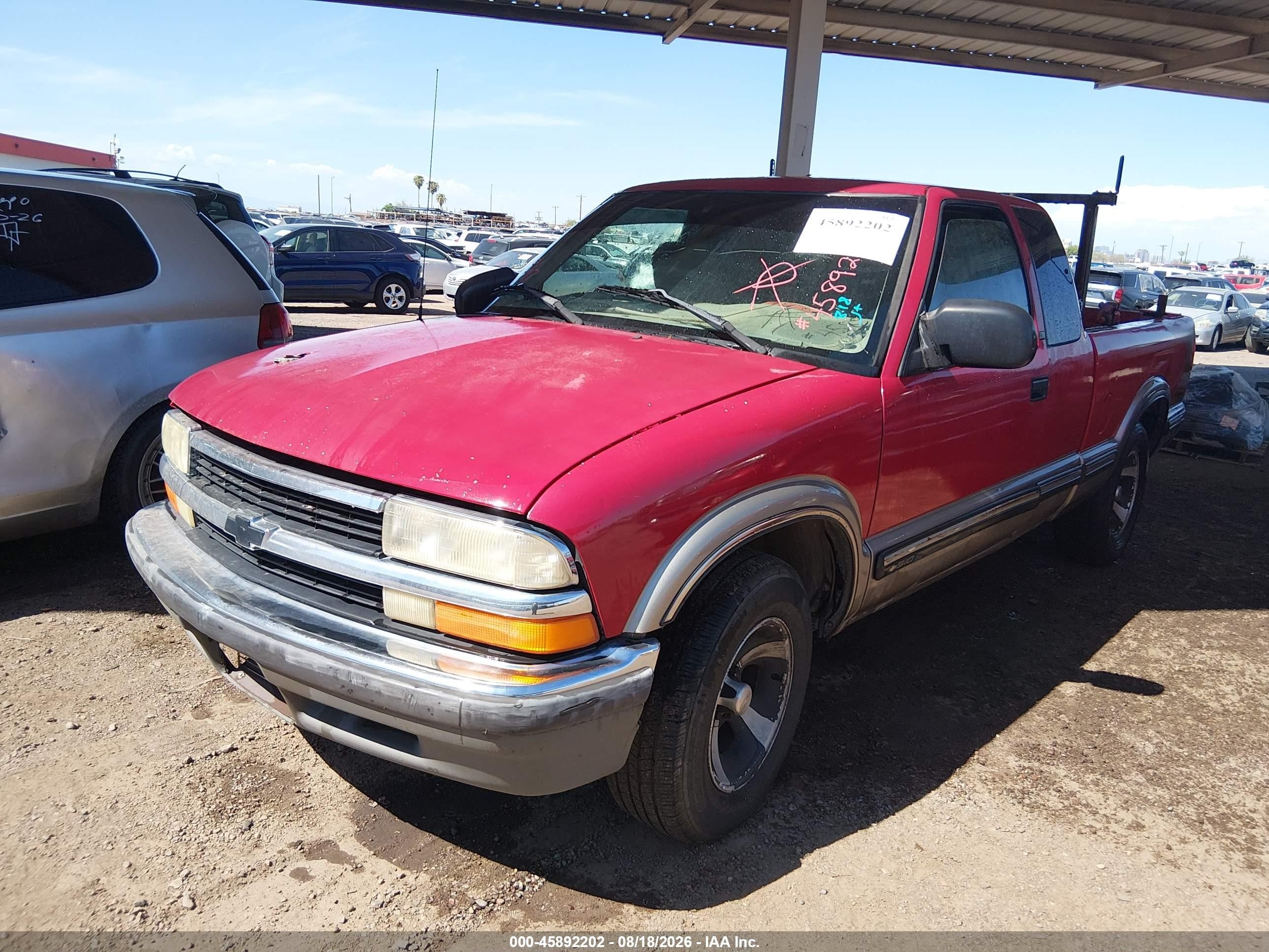1998 Chevrolet S-10 Ls Fleetside Red vin: 1GCCS19W4W8191193