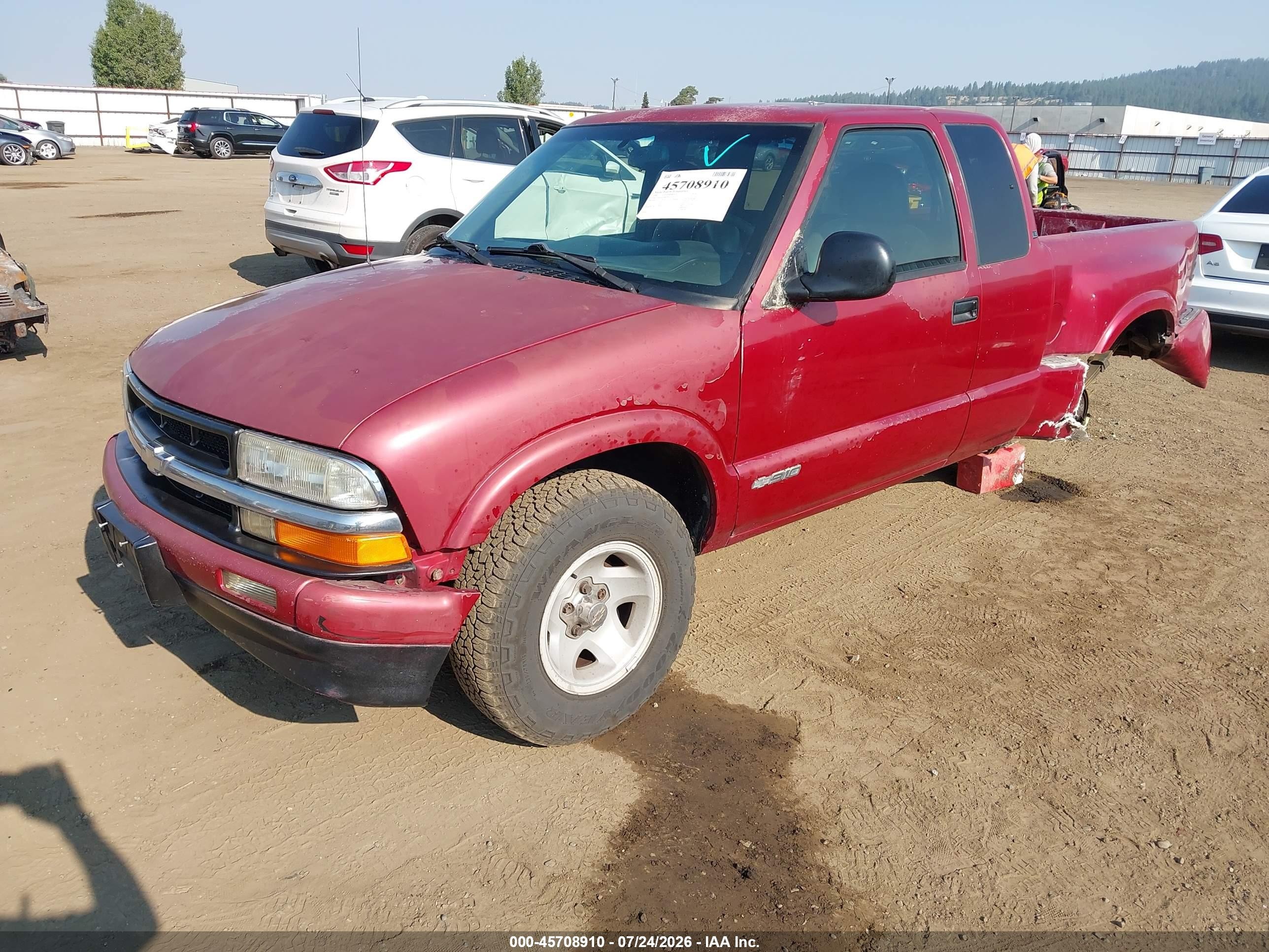 1997 Chevrolet S-10 Ls Black vin: 1GCCS19W6V8108538
