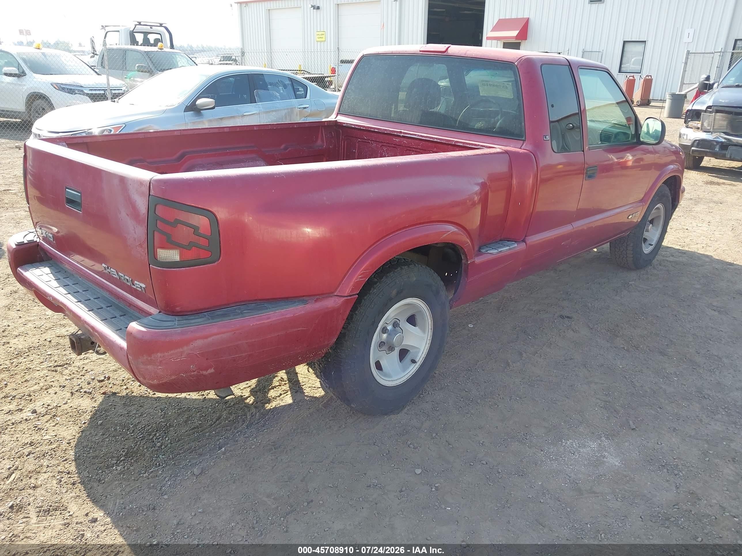 1997 Chevrolet S-10 Ls Black vin: 1GCCS19W6V8108538
