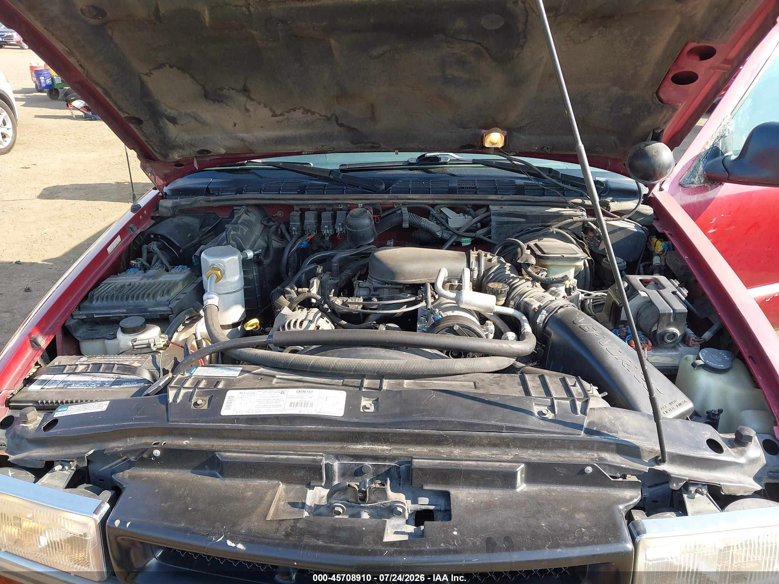 1997 Chevrolet S-10 Ls Black vin: 1GCCS19W6V8108538