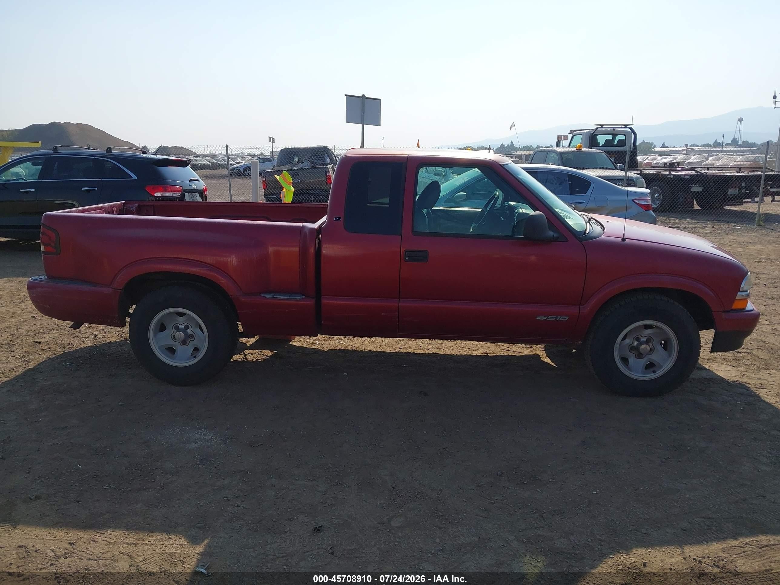 1997 Chevrolet S-10 Ls Black vin: 1GCCS19W6V8108538