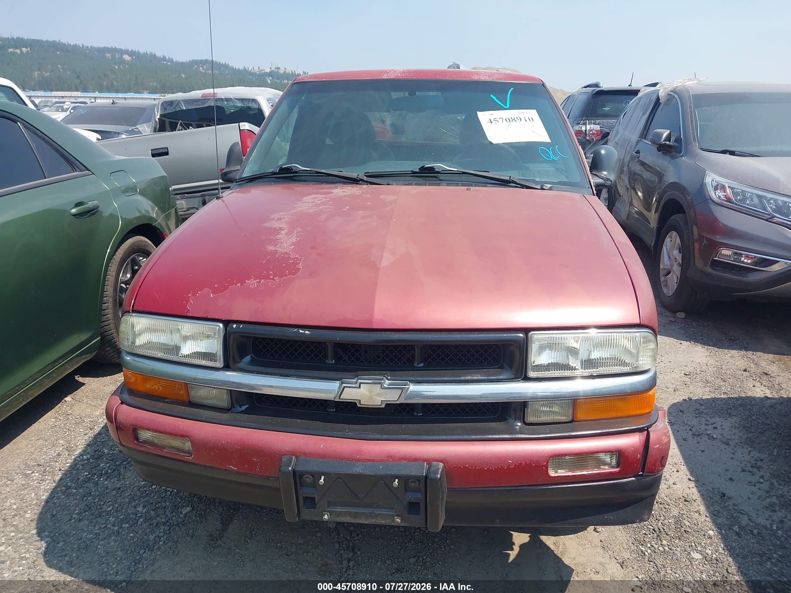 1997 Chevrolet S-10 Ls Black vin: 1GCCS19W6V8108538
