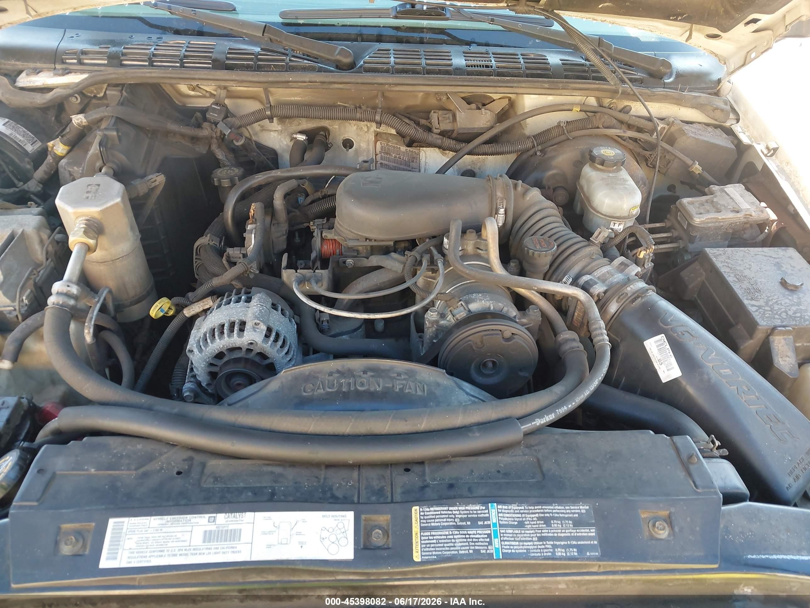 2002 Chevrolet S-10 Ls Белый vin: 1GCCS19W828195581