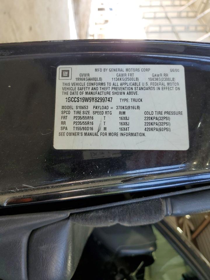 2000 Chevrolet S Truck S10 Black vin: 1GCCS19W9Y8299747