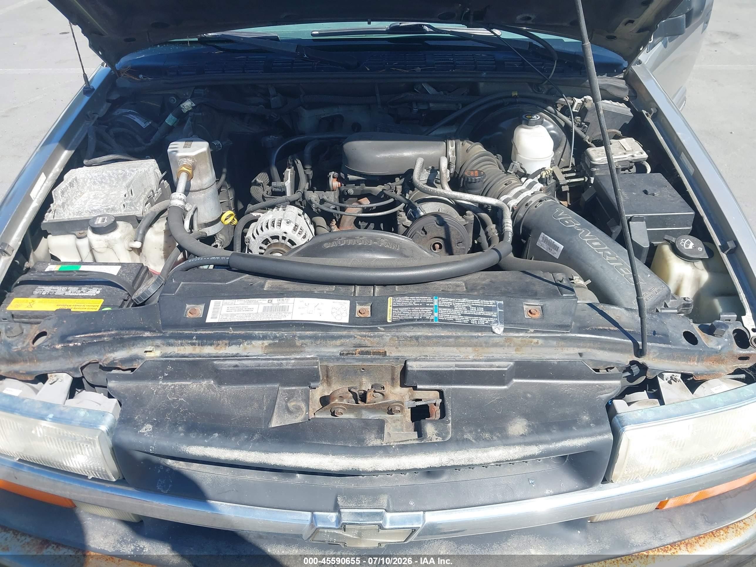 2003 Chevrolet S-10 Ls Gray vin: 1GCCS19X038159300