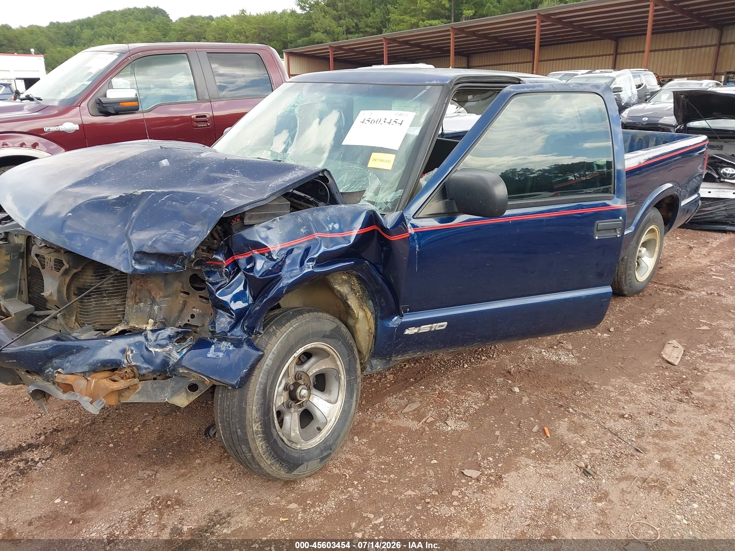 2003 Chevrolet S-10 Ls Blue vin: 1GCCS19X038168739