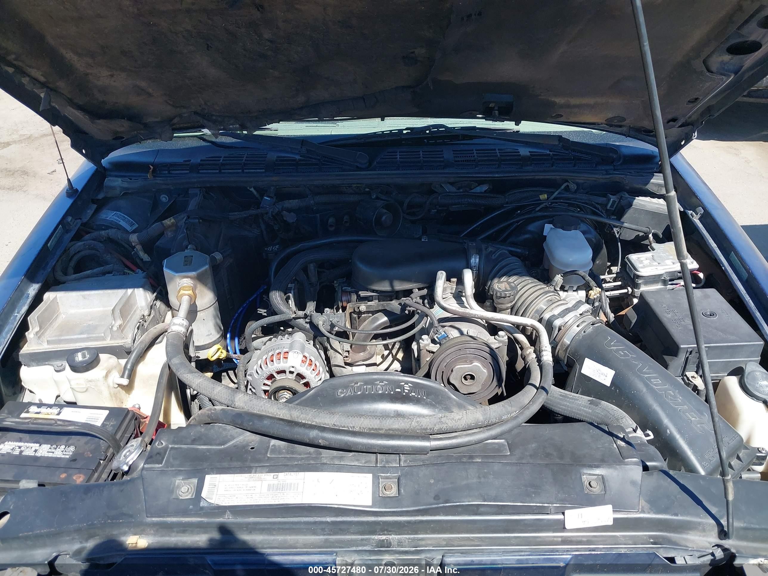 2003 Chevrolet S-10 Ls Blue vin: 1GCCS19X138220038