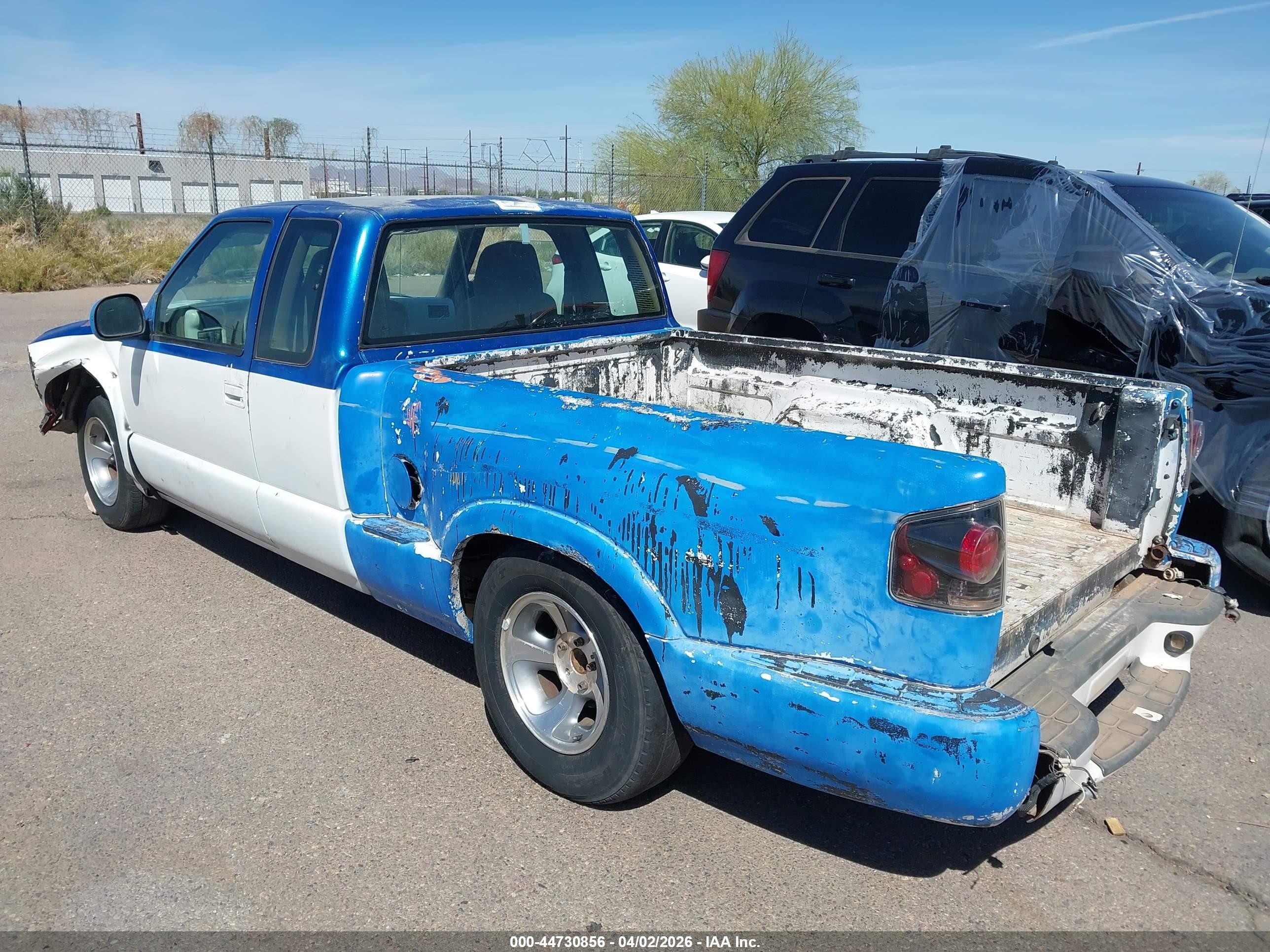 1997 Chevrolet S-10 Ls Fleetside Blue vin: 1GCCS19X1V8116376