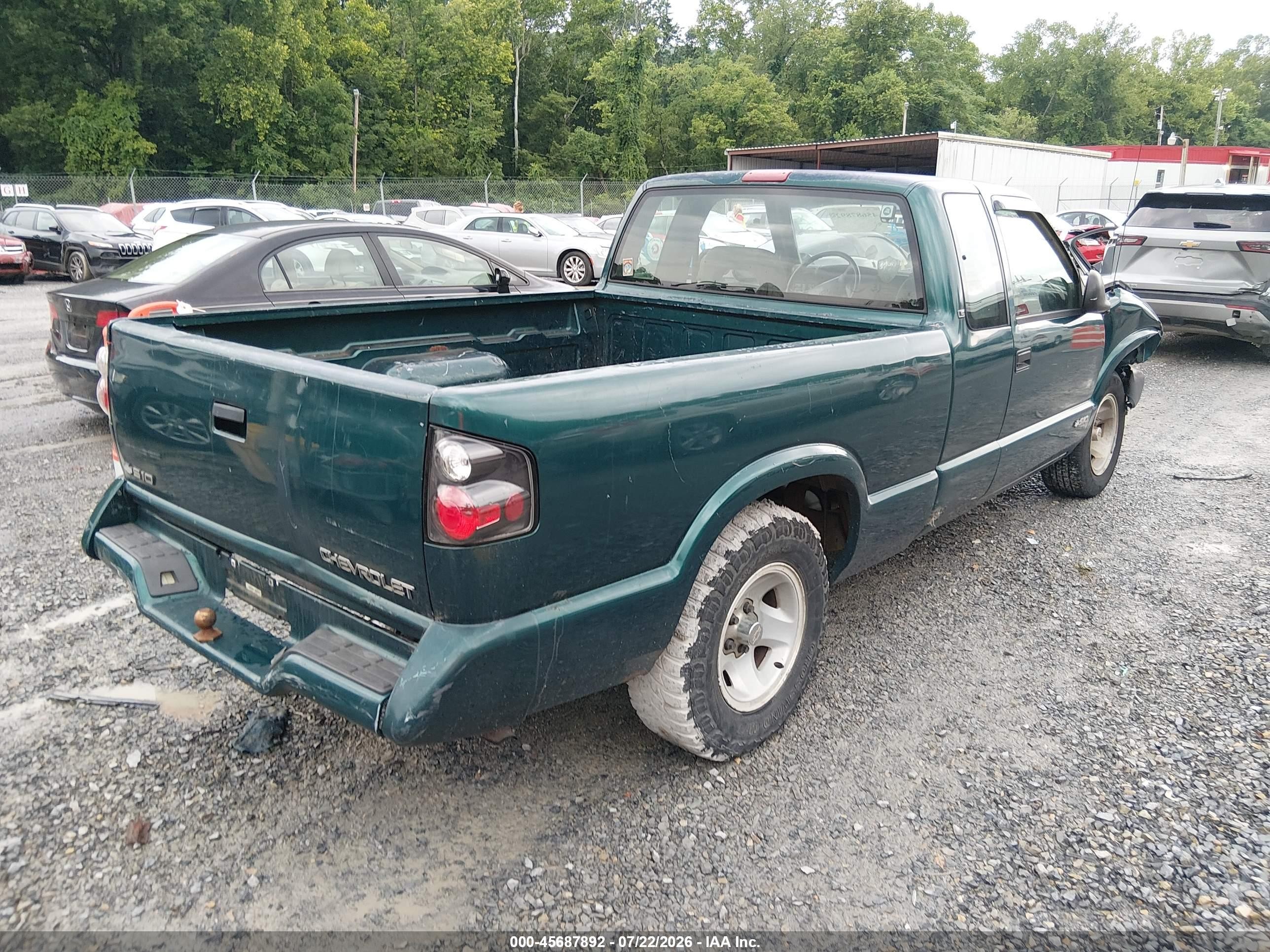 1997 Chevrolet S-10 Ls Green vin: 1GCCS19X3VK235243