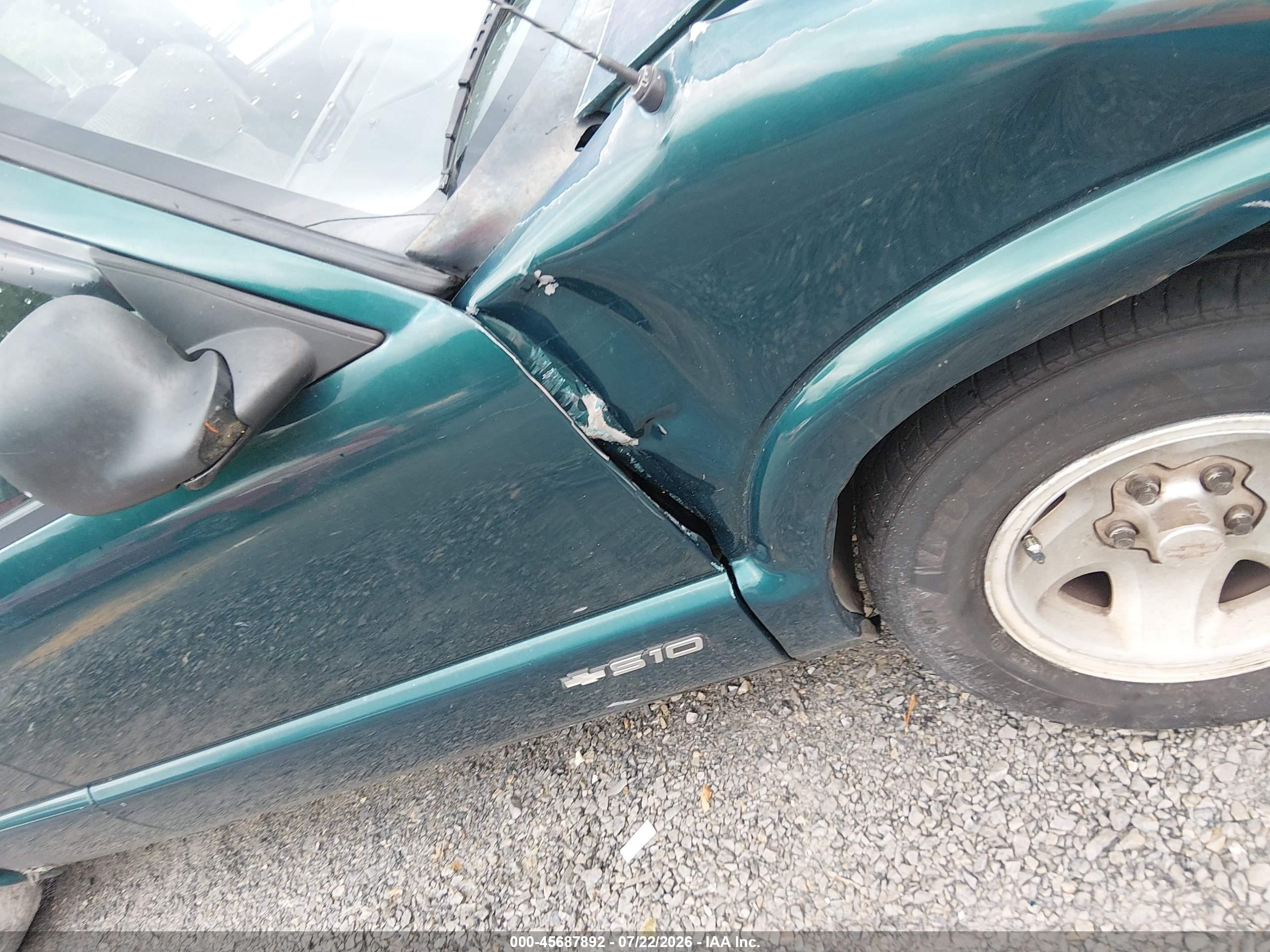 1997 Chevrolet S-10 Ls Green vin: 1GCCS19X3VK235243