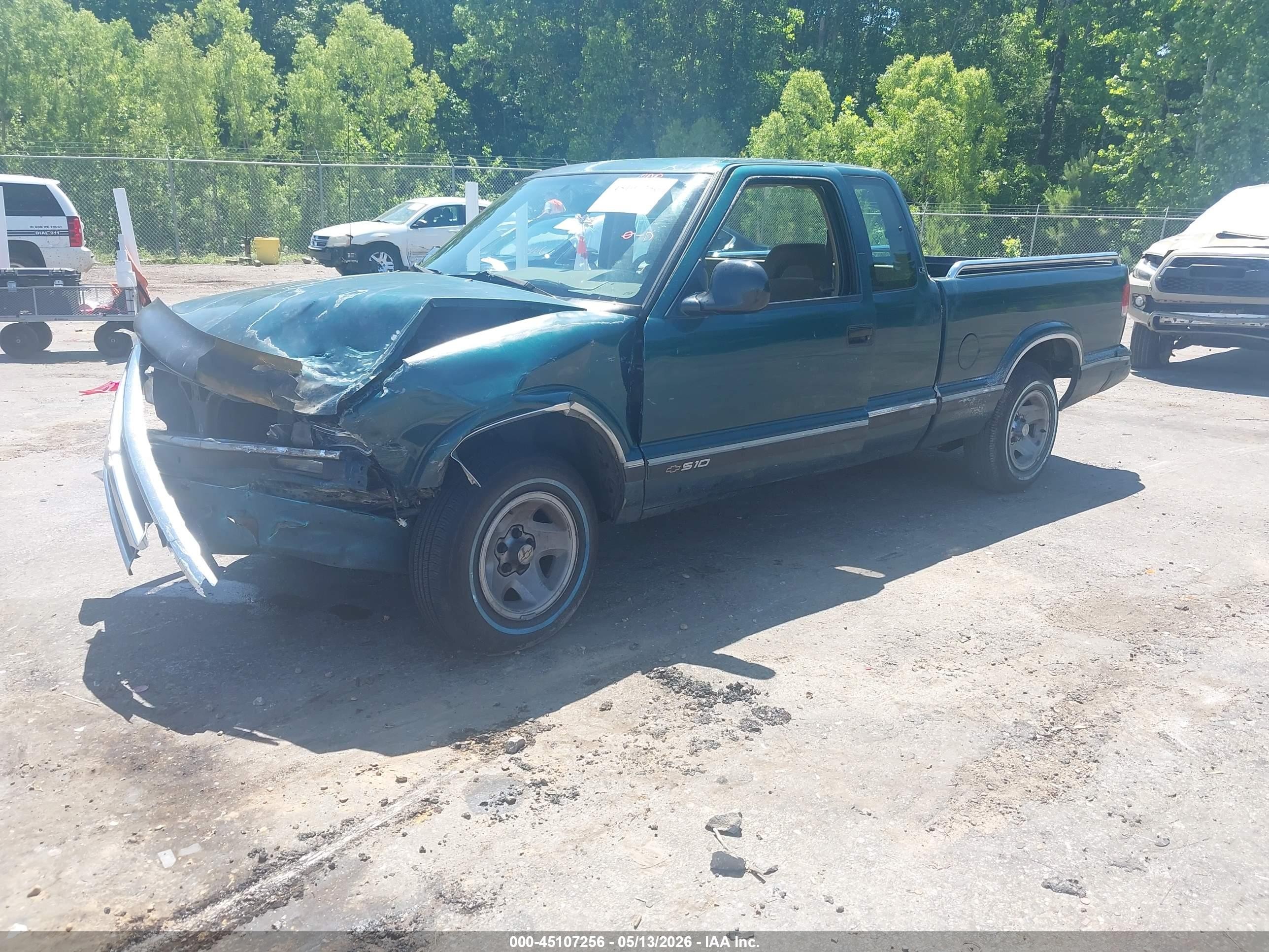 1997 Chevrolet S-10 Ls Fleetside Green vin: 1GCCS19X3VK249451