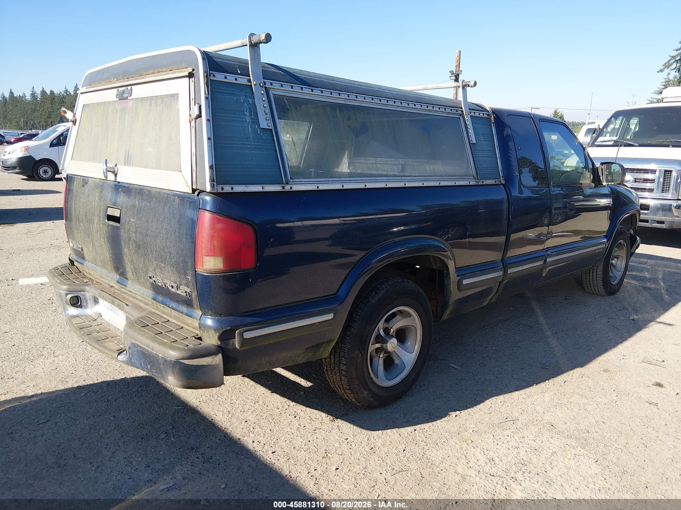 1999 Chevrolet S-10 Ls Dark Blue vin: 1GCCS19X3X8167400