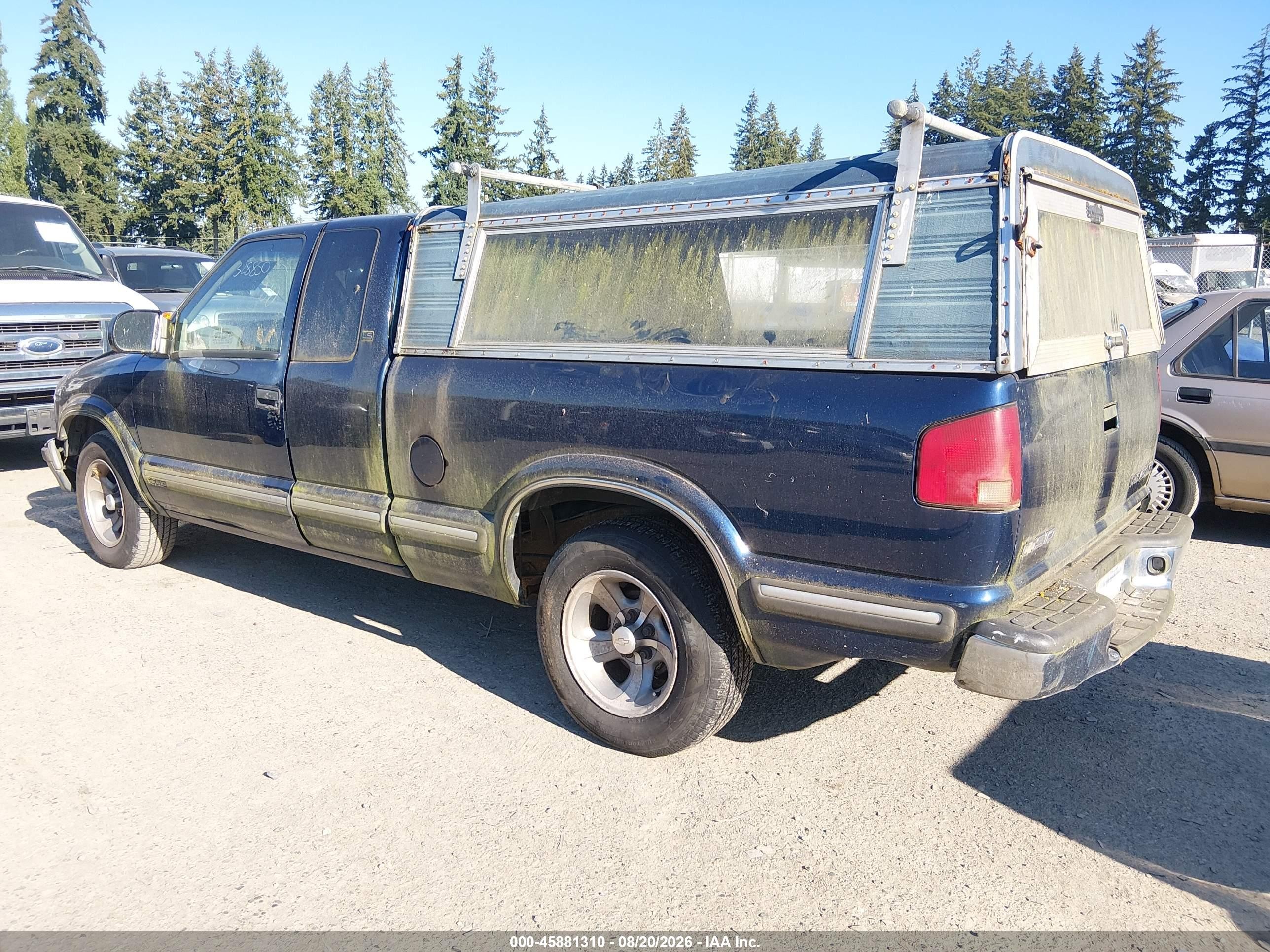 1999 Chevrolet S-10 Ls Dark Blue vin: 1GCCS19X3X8167400