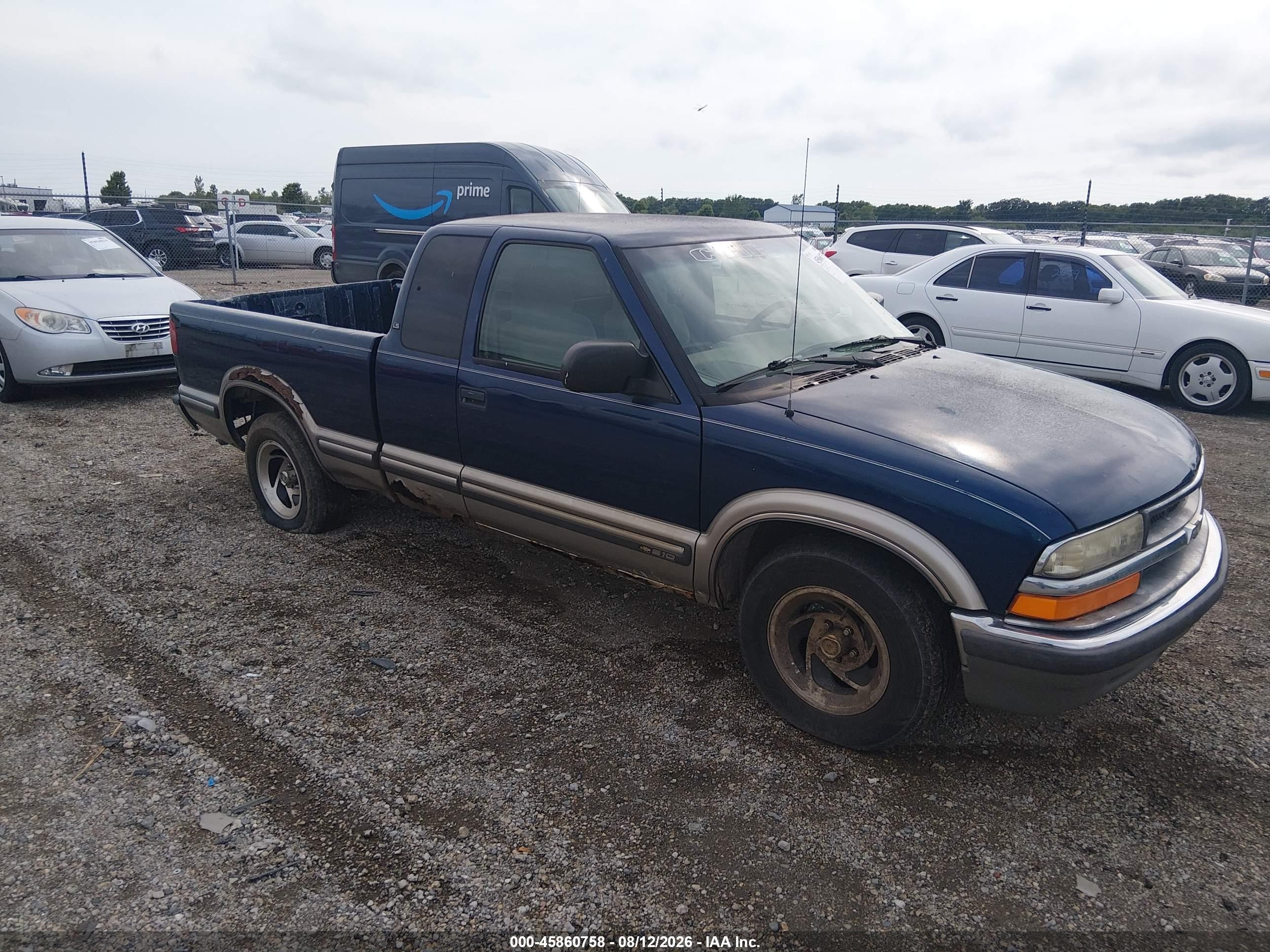 1999 Chevrolet S-10 Ls Blue vin: 1GCCS19X4X8105133