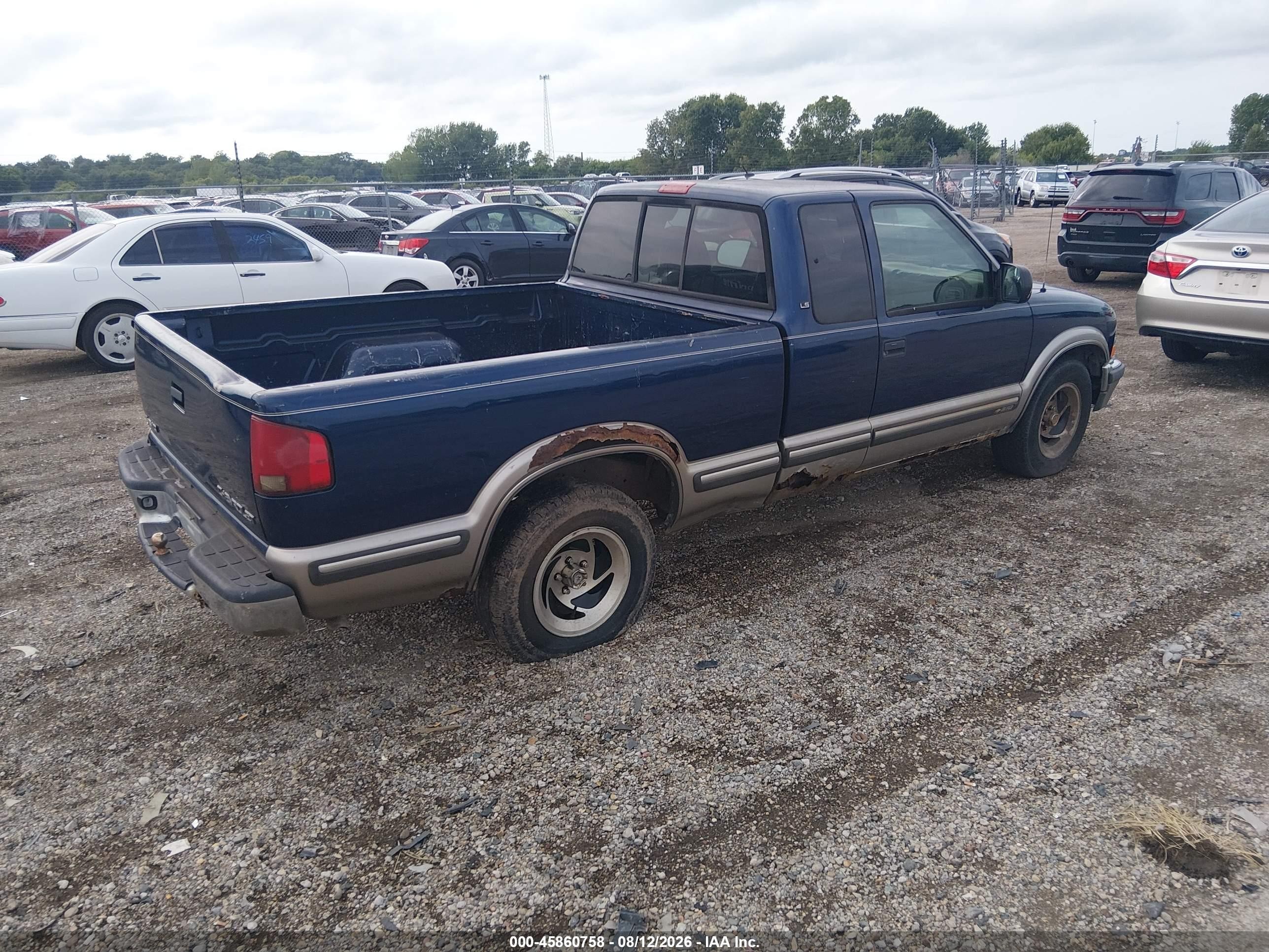 1999 Chevrolet S-10 Ls Синий vin: 1GCCS19X4X8105133