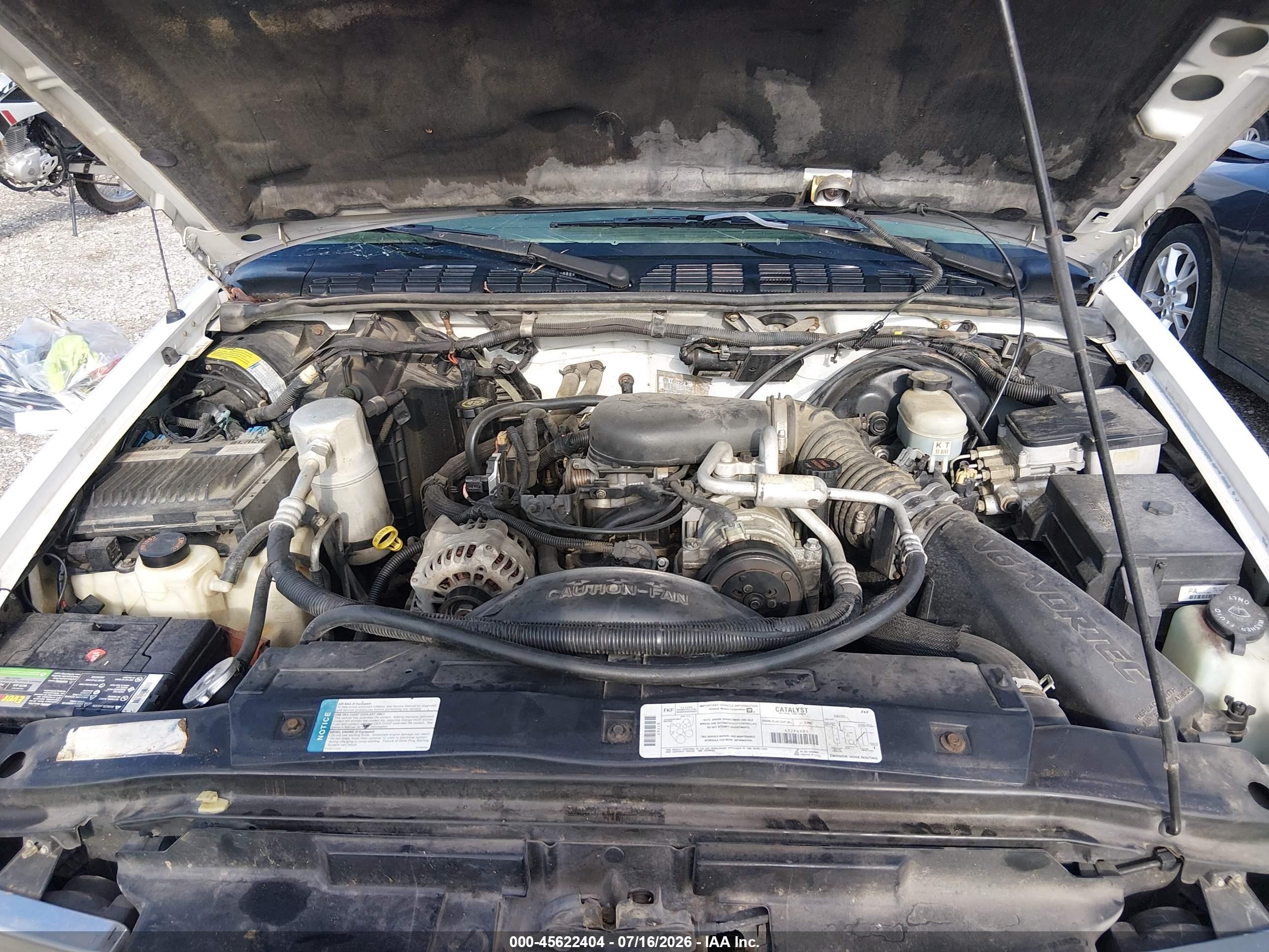 1998 Chevrolet S-10 Ls White vin: 1GCCS19X5W8102465