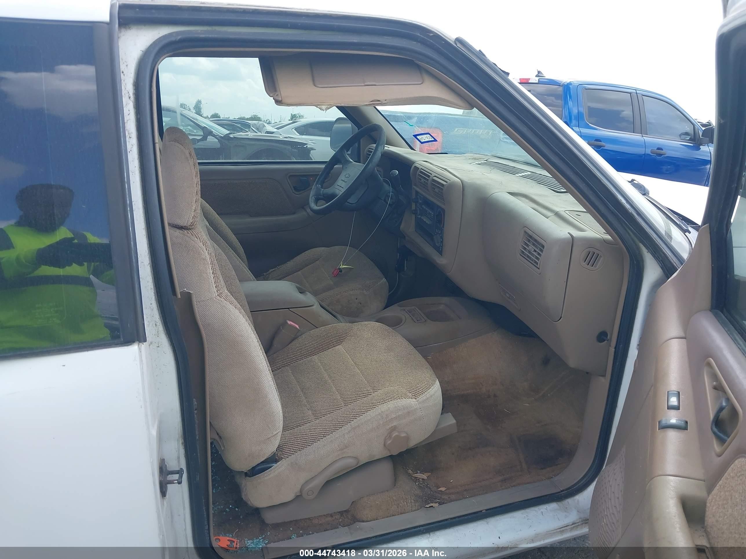 1996 Chevrolet S Truck S10 White vin: 1GCCS19X7T8130800