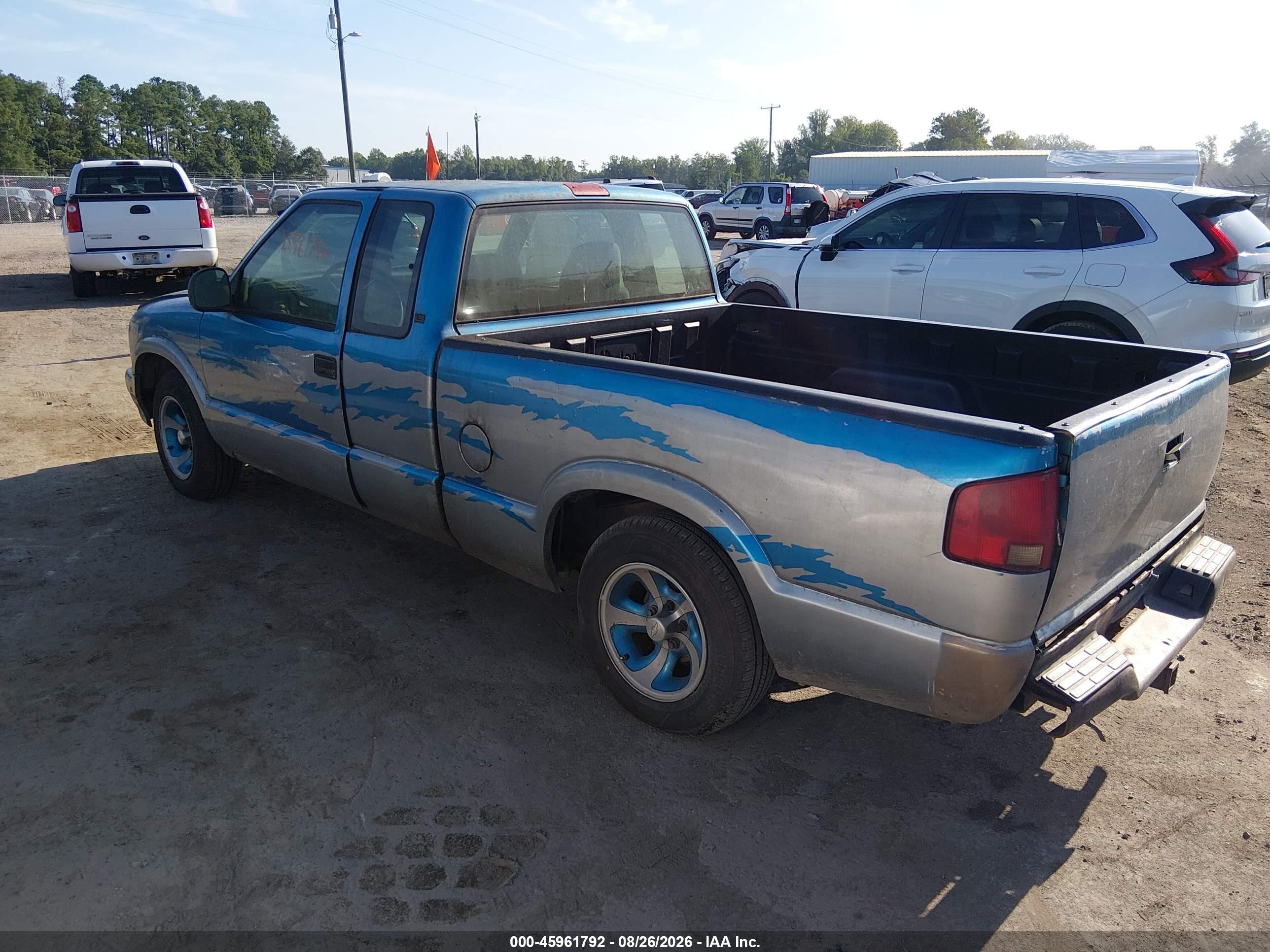 1997 Chevrolet S-10 Ls Fleetside Blue vin: 1GCCS19X7V8170832