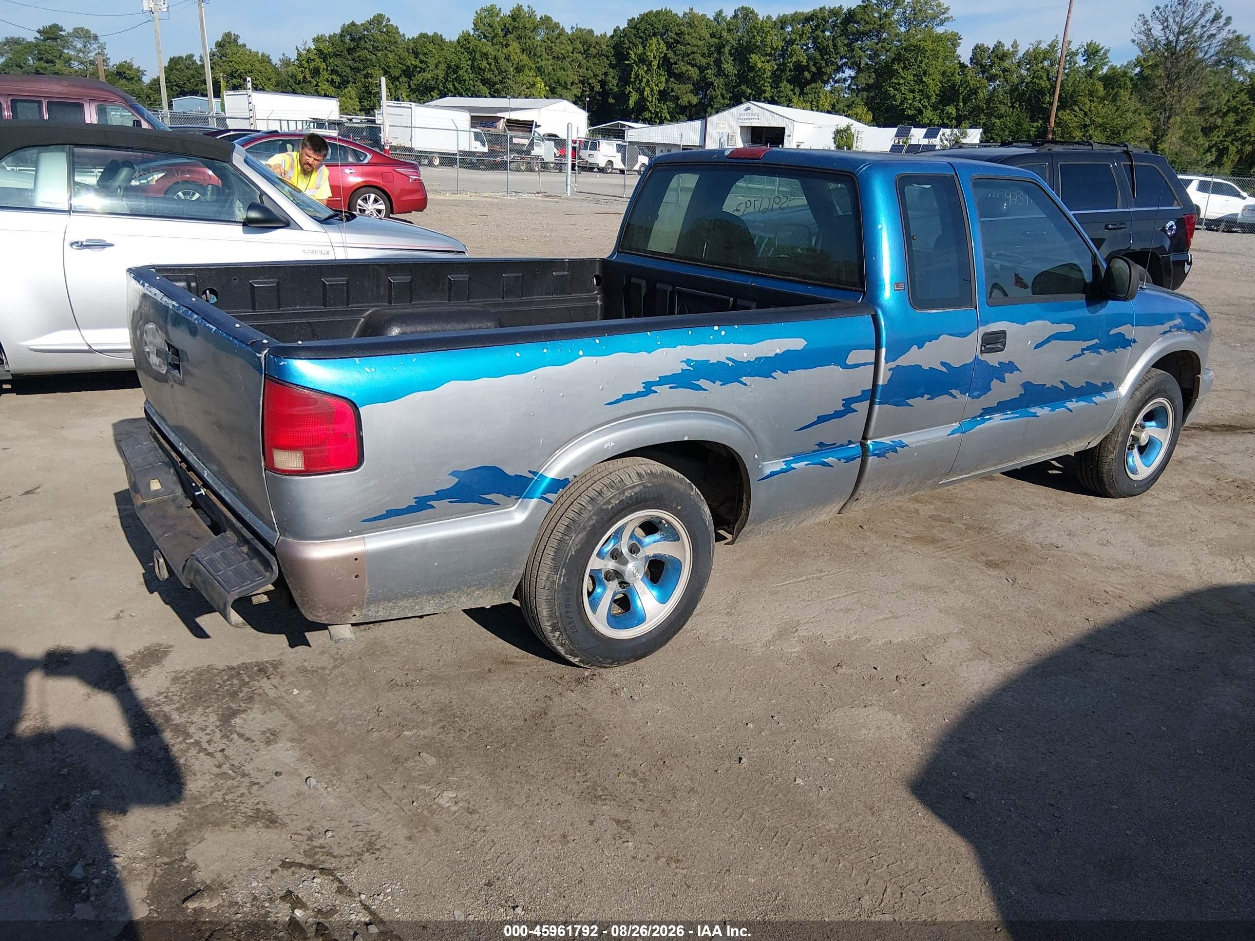 1997 Chevrolet S-10 Ls Fleetside Blue vin: 1GCCS19X7V8170832