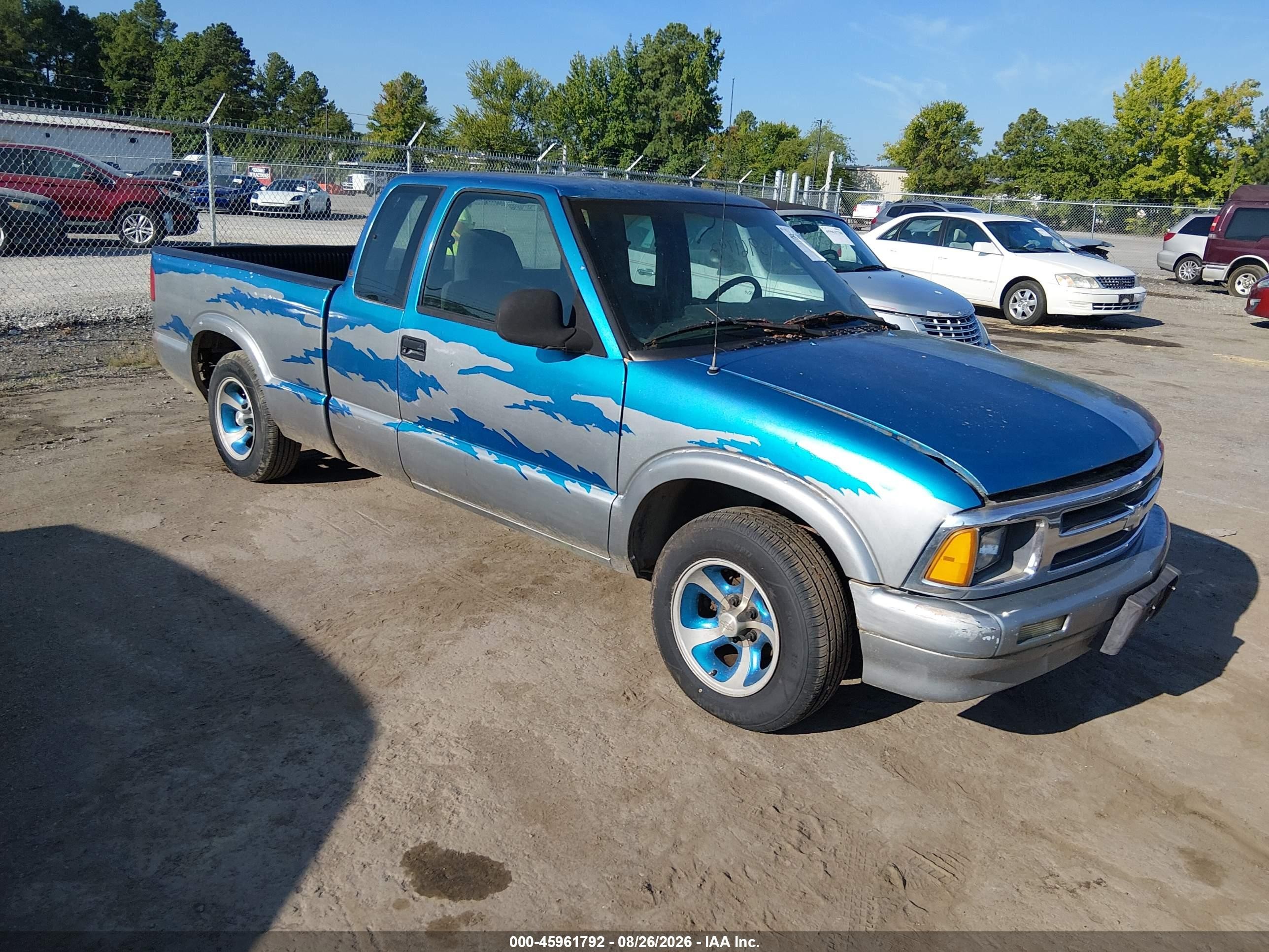 1997 Chevrolet S-10 Ls Fleetside Blue vin: 1GCCS19X7V8170832